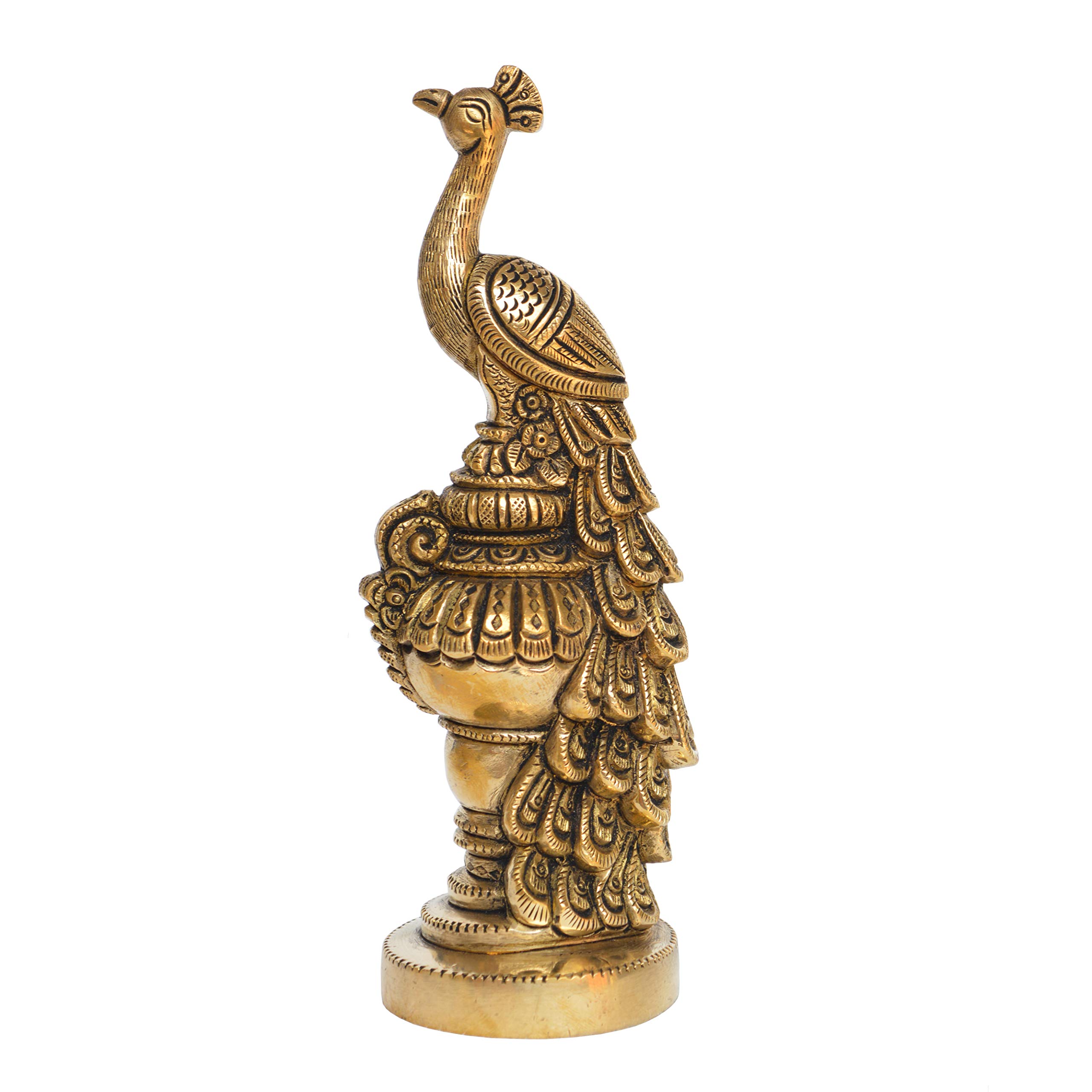 Handmade Brass Peacock Figurine Set - Elegant Table Decor Showpiece for Home & Office | Perfect Gift for Housewarming, Wedding & Indian Decor
