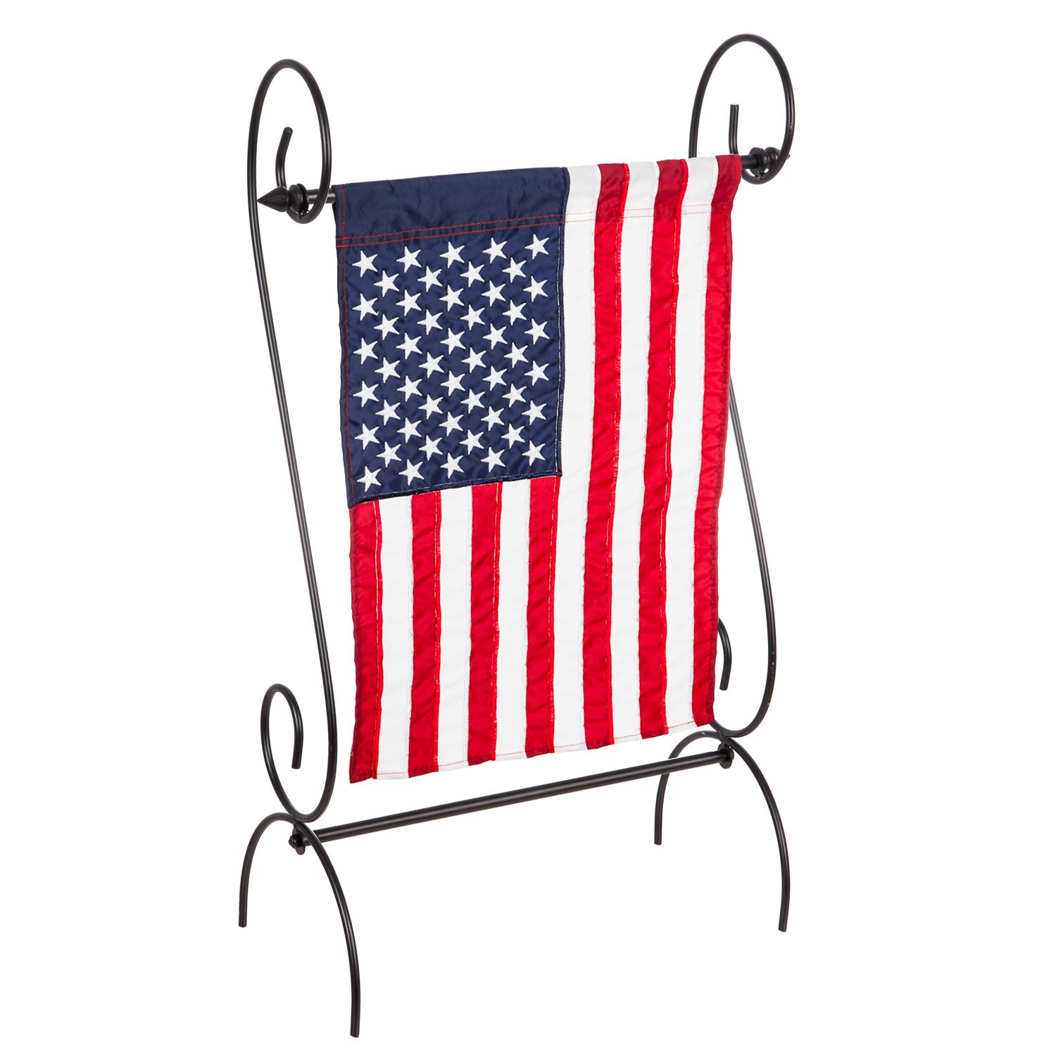 Premium Metal Iron Garden Flag Holder Stand for Outdoor Decor - Fits 12x18 American Garden Flags | Durable & Weather-Resistant for Year-Round Display | Perfect for Front Yard, Porch, or Garden Decoration