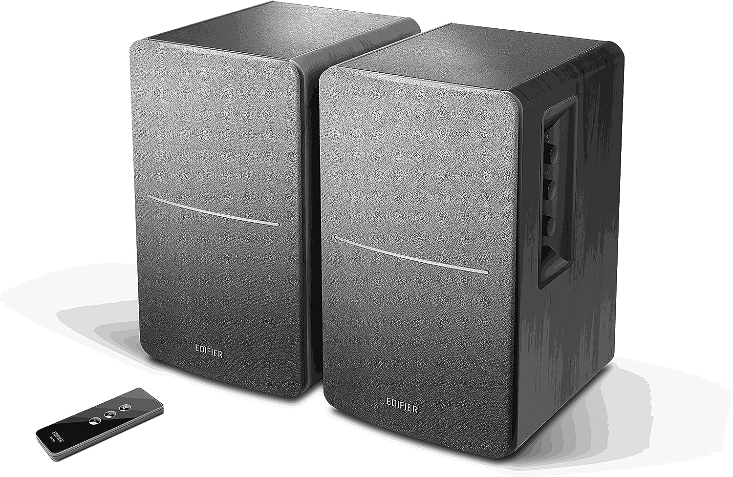 EDIFIER R1280T 42W RMS Powered Bookshelf Speakers - Studio Monitor Speakers with Wooden Enclosure (Black) - Perfect for Home Audio, Gaming & Music Production