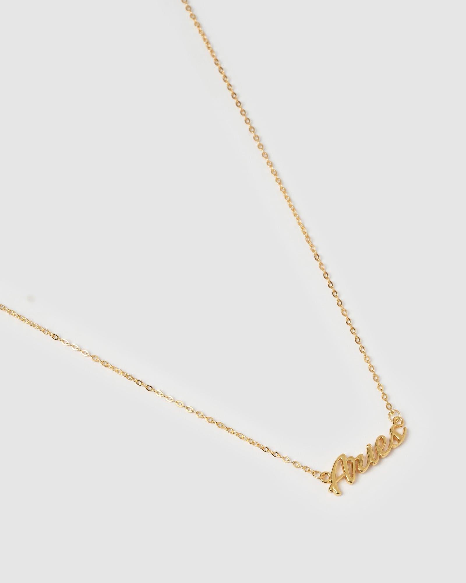 Izoa Aries Zodiac Necklace in Gold - Perfect Gift for Astrology Lovers & Birthday Celebrations