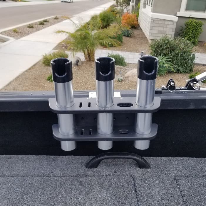 Brocraft 3-Rod Storage System for Alumacraft & AlumaTrac Boats - Heavy Duty Fishing Rod Holder Bracket - Perfect for Trolling, Bass Fishing & Offshore Angling