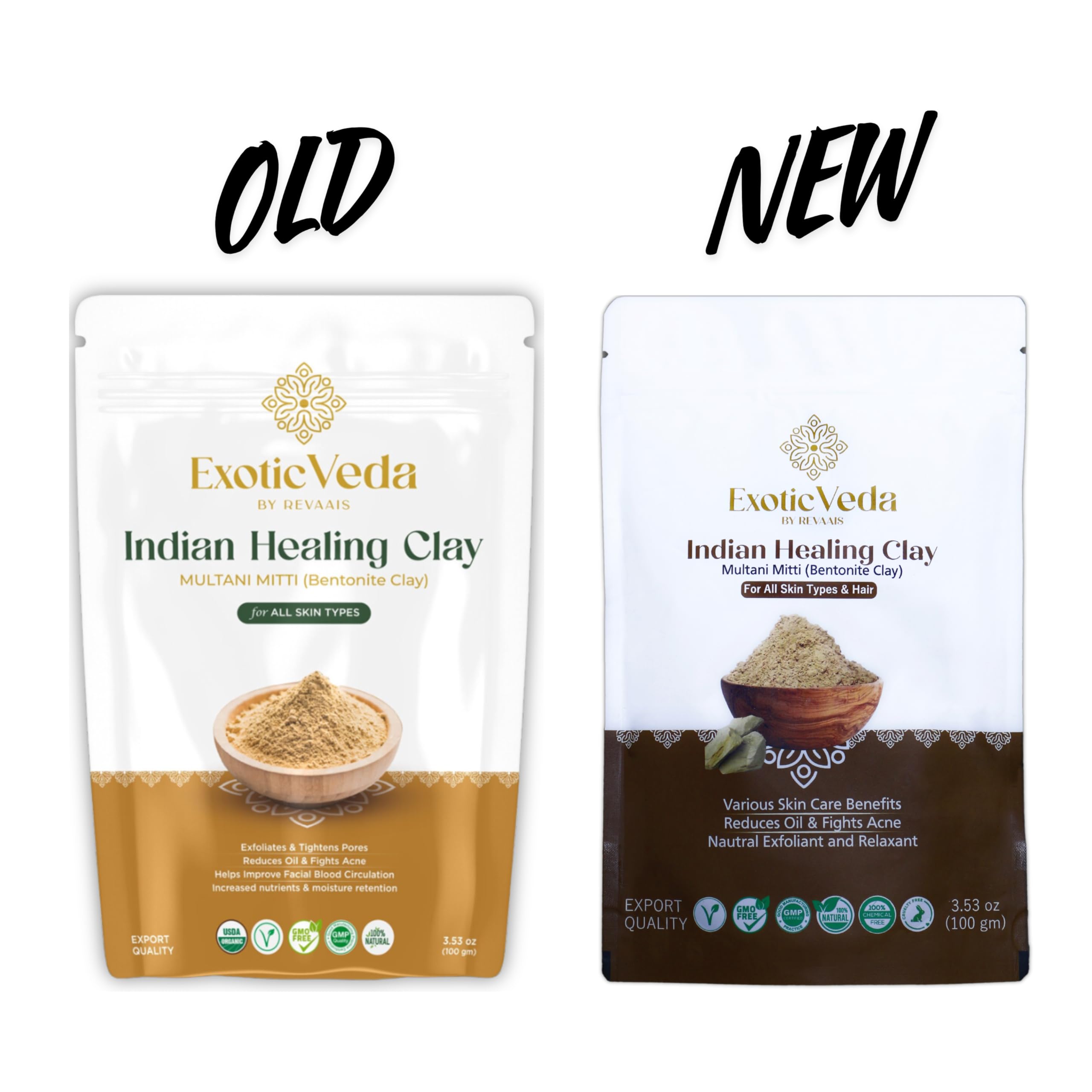 Multani Mitti Fullers Earth Clay - 100% Natural Indian Bentonite Clay for Face Mask & Hair Care | Deep Cleansing, Oil Control, Exfoliation, Pore Tightening | Fights Acne, Blemishes & Anti-Aging | Treats Dandruff | Perfect for DIY Skincare & Spa Treatments at Home