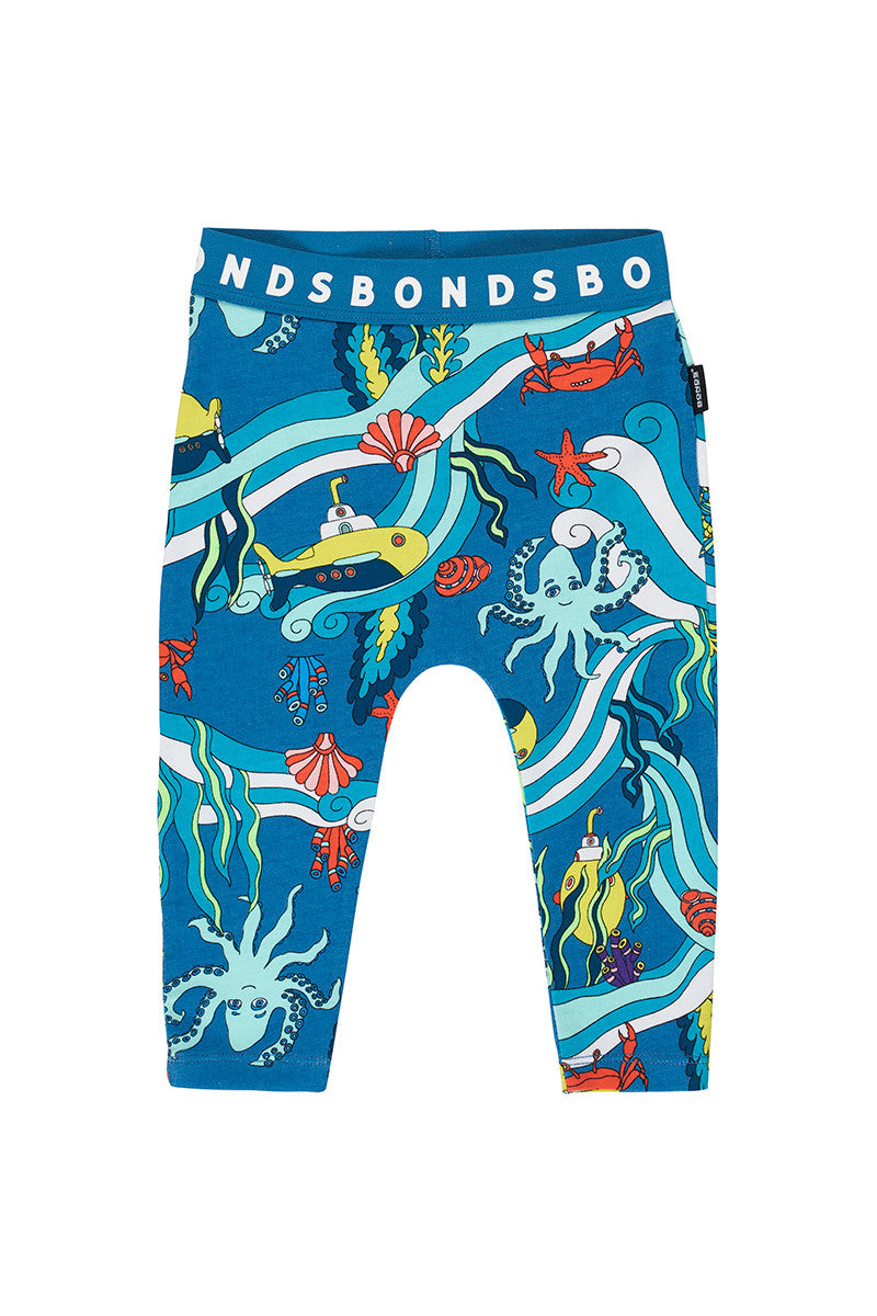 Bonds Baby Stretchies Leggings - Soft Cotton Stretch Pants for Infants & Toddlers - Perfect for Playtime, Daycare & Deep Sea Diving Theme Outfits