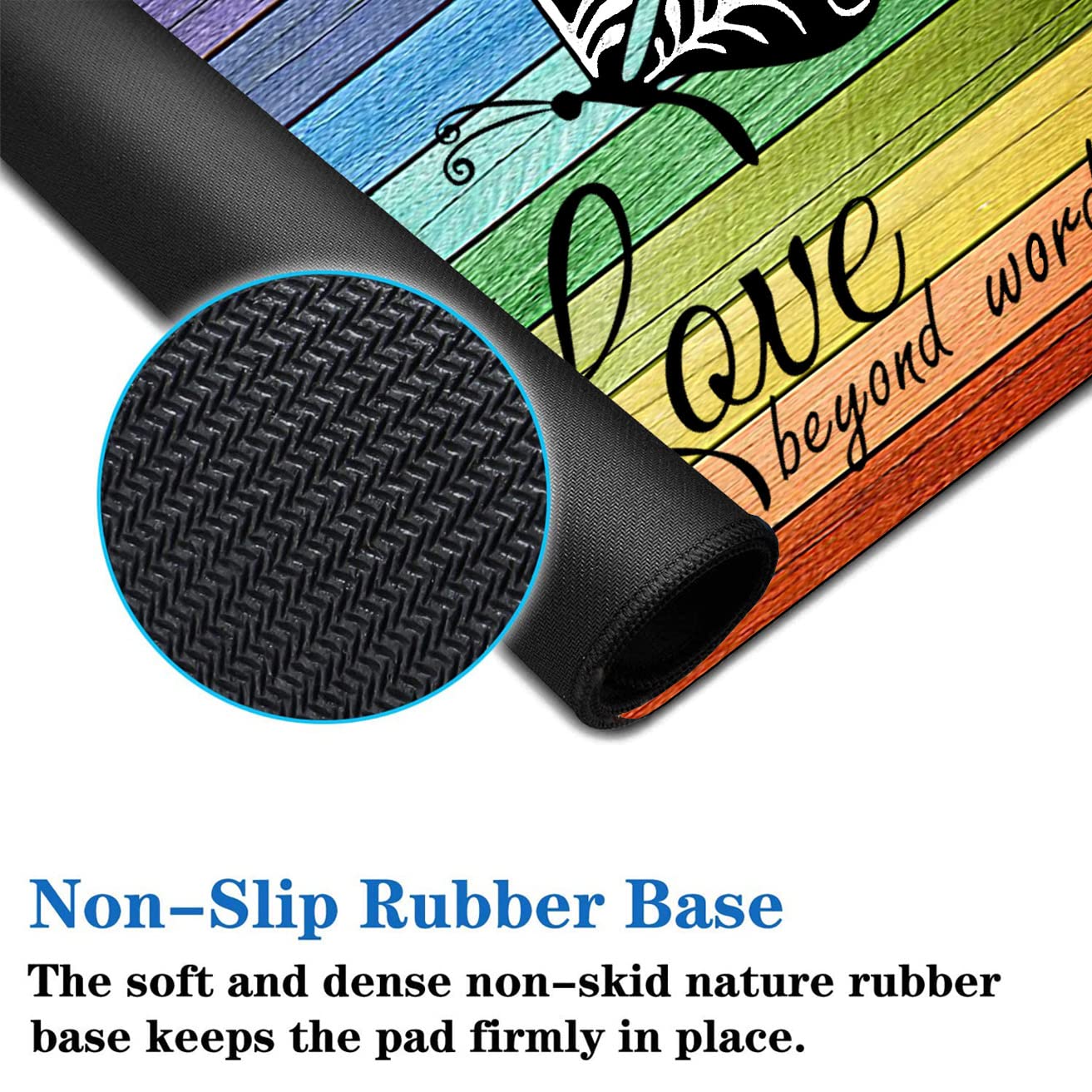3-Piece Mouse Pad Set with Stitched Edges - Large Anti-Slip Desk Mat, Keyboard Pad & Memory Foam Wrist Rest - Includes Coffee Coaster - Perfect for Office, Home & Gaming (Glitter 