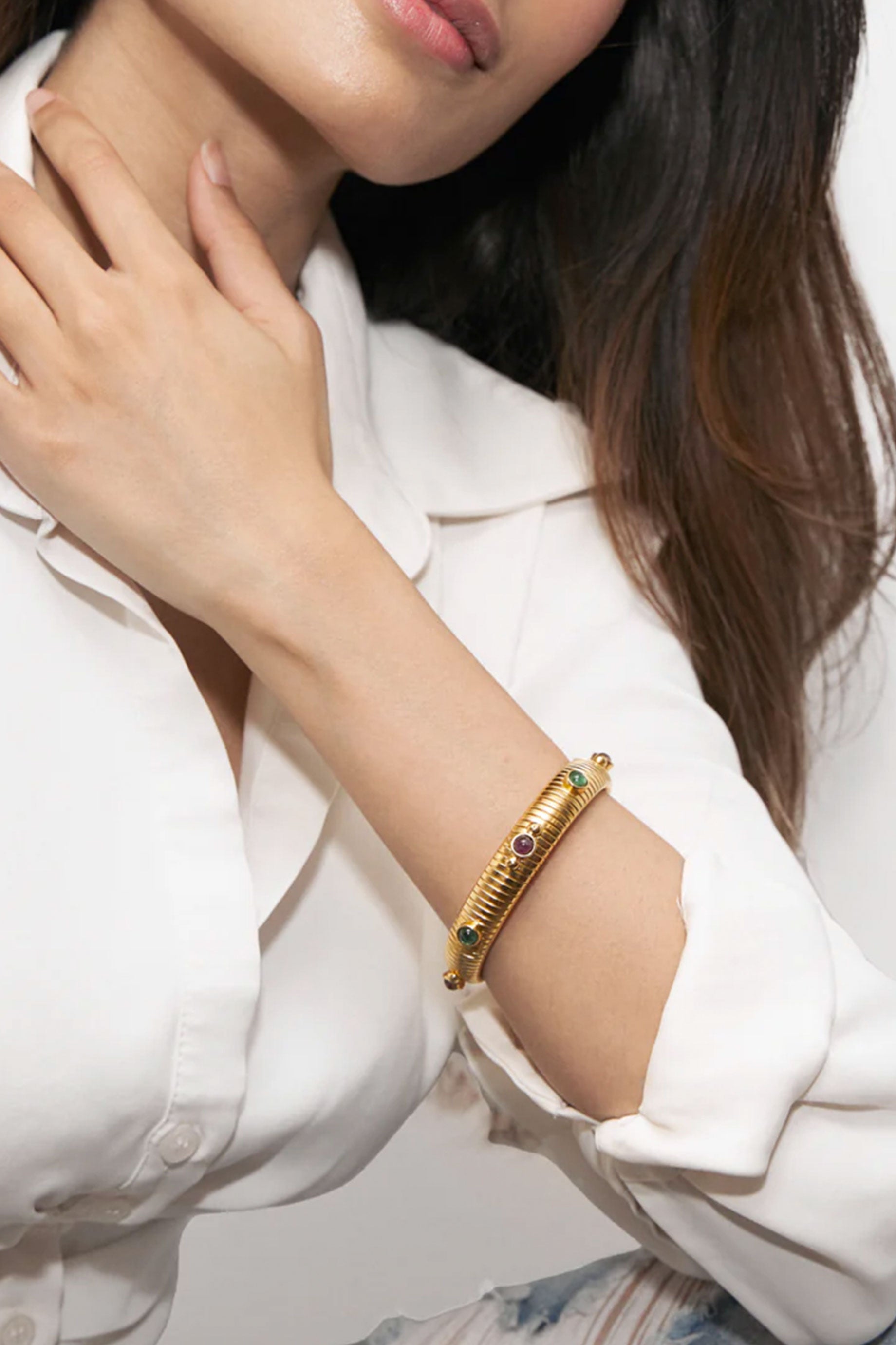 Ben Amun Gold Snake Bangle Bracelet - Elegant Jewelry for Women, Perfect for Parties, Weddings & Special Occasions