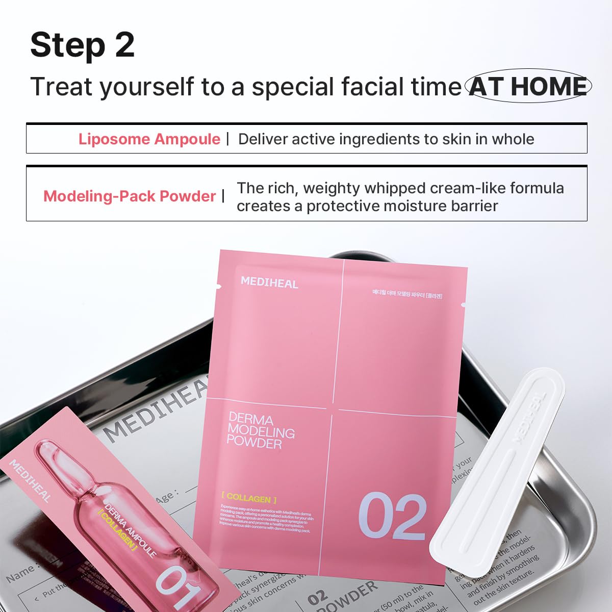 Mediheal Derma Modeling Collagen Face Mask Pack - Hydrating & Firming Jelly Sheet Mask for Glowing Skin - DIY Home Spa Treatment for Dry & Dull Skin - Perfect for Self-Care Nights & Skin Refreshment