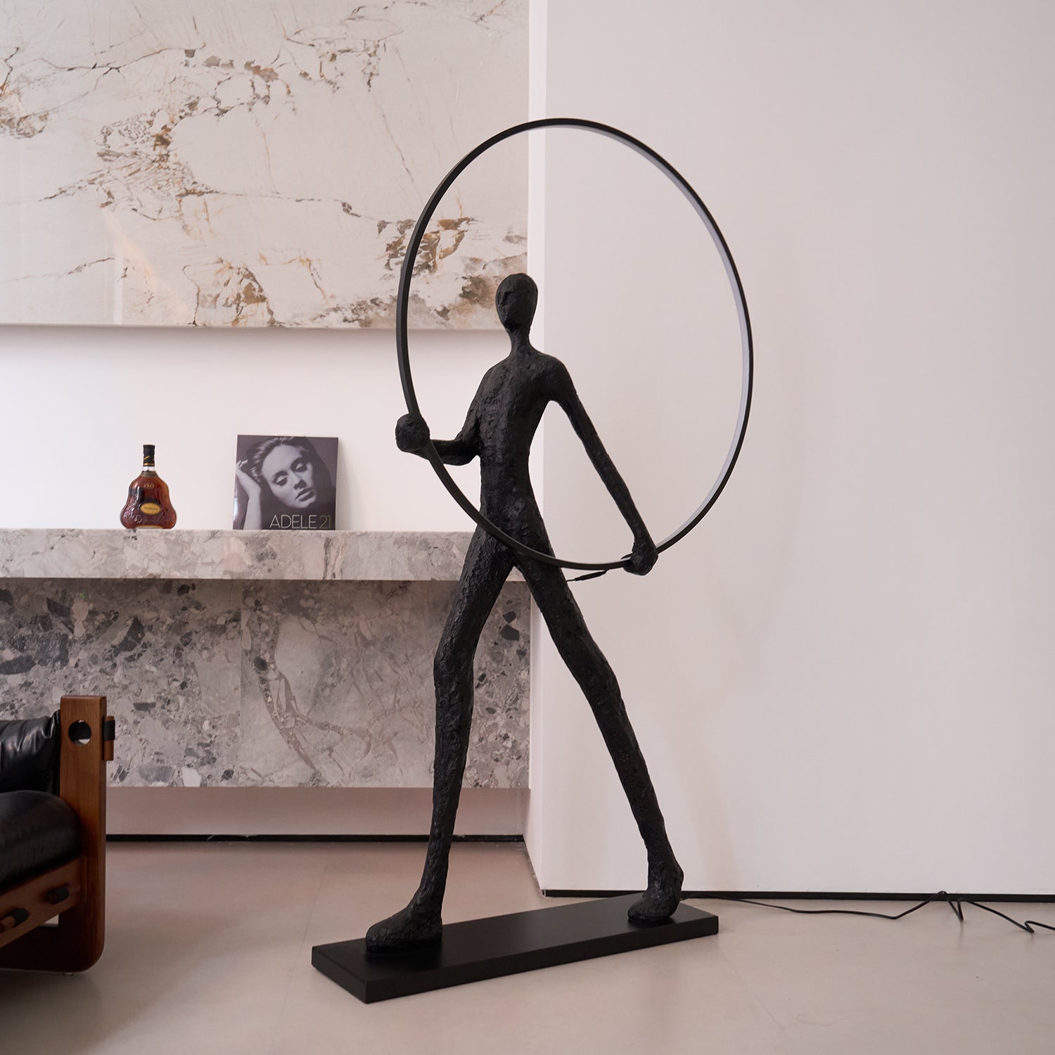 Modern Aeon Sculpture Floor Lamp - Elegant LED Standing Light for Living Room, Bedroom & Office - Adjustable Brightness & Dimmable Design for Home Decor