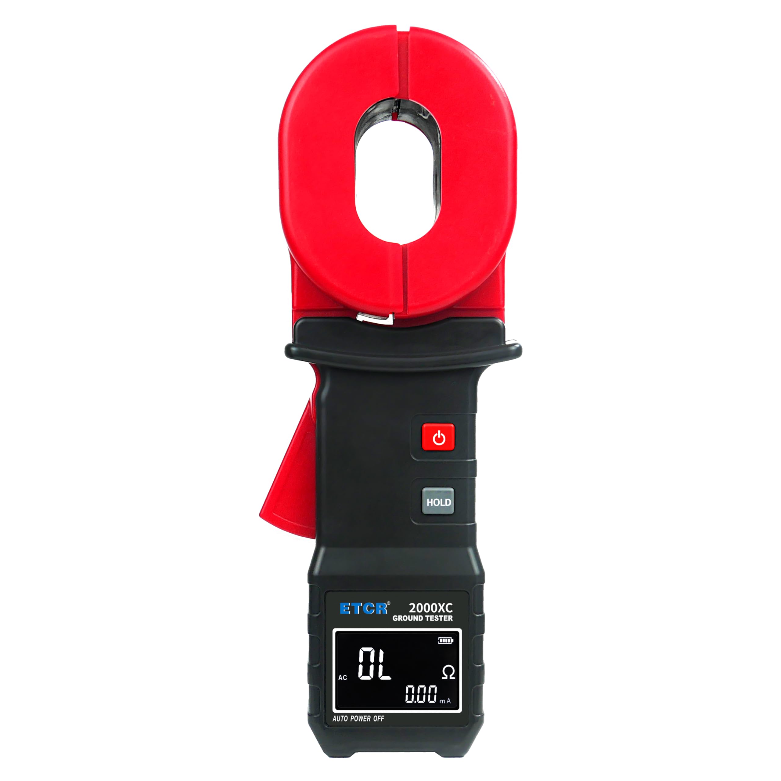 ETCR2000XC Digital Clamp Meter - 0.010Ω~500Ω Earth Resistance Tester with 0.00mA~20A Loop Measurement | Professional Ground Resistance Testing for Electrical Systems, Solar Panels & Industrial Maintenance