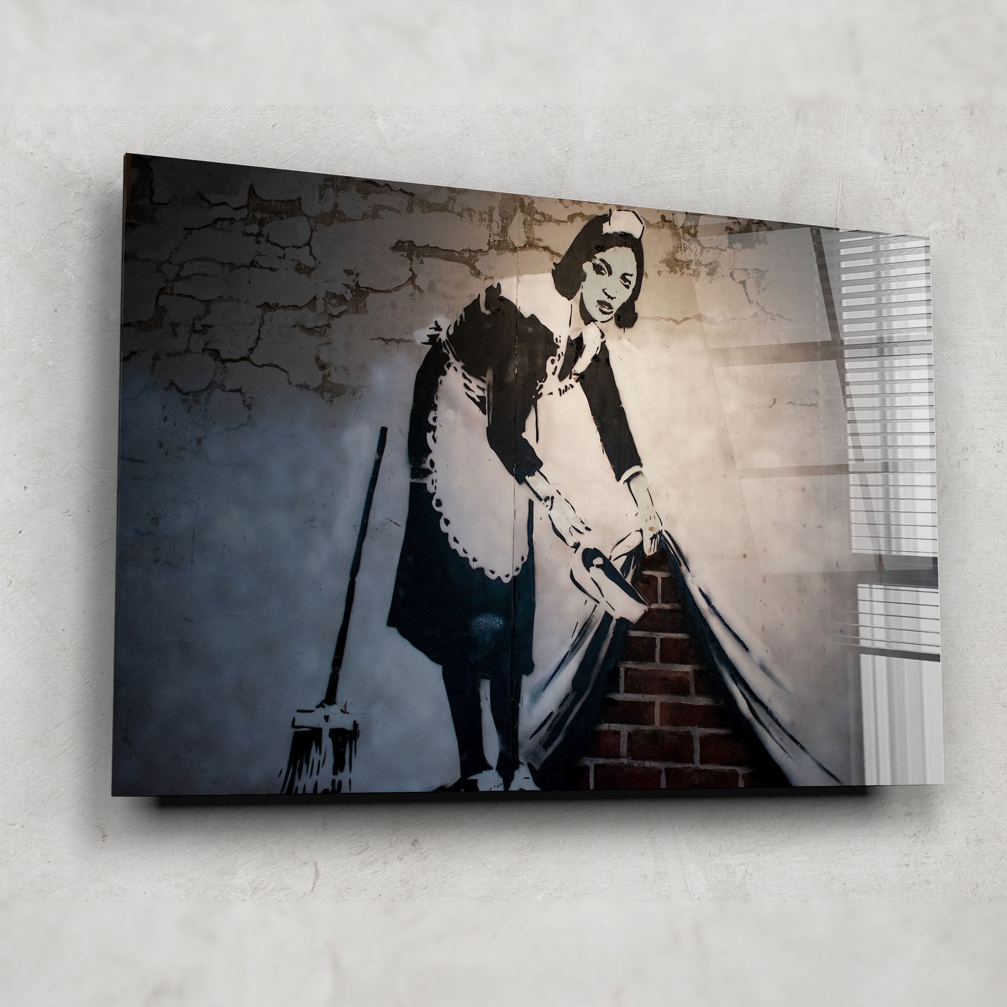 Banksy 'Sweep It Under The Carpet' Art Print - Street Art Wall Decor for Home & Office - Perfect for Urban Art Lovers & Modern Interior Design
