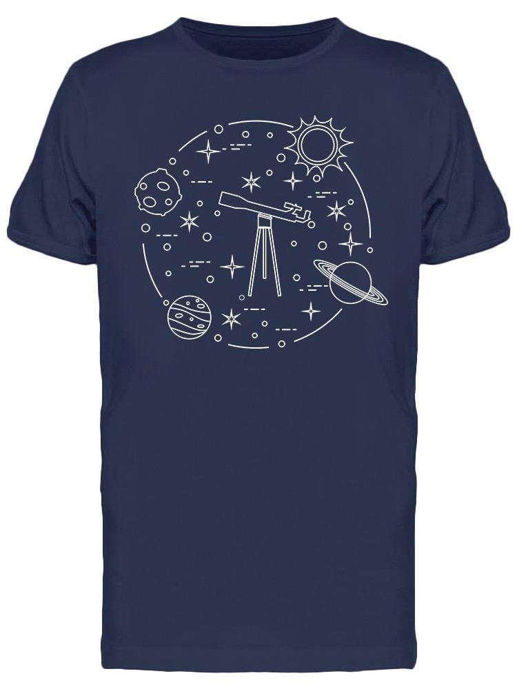 Unisex Space & Telescope Graphic T-Shirt for Men & Women - Perfect for Stargazing, Astronomy Enthusiasts & Sci-Fi Fans