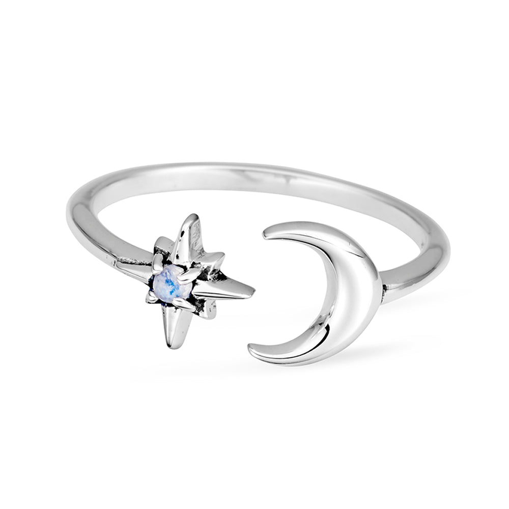 Nebula Dreams Moonstone Ring – Elegant Sterling Silver Jewelry for Women | Perfect for Weddings, Parties & Everyday Wear