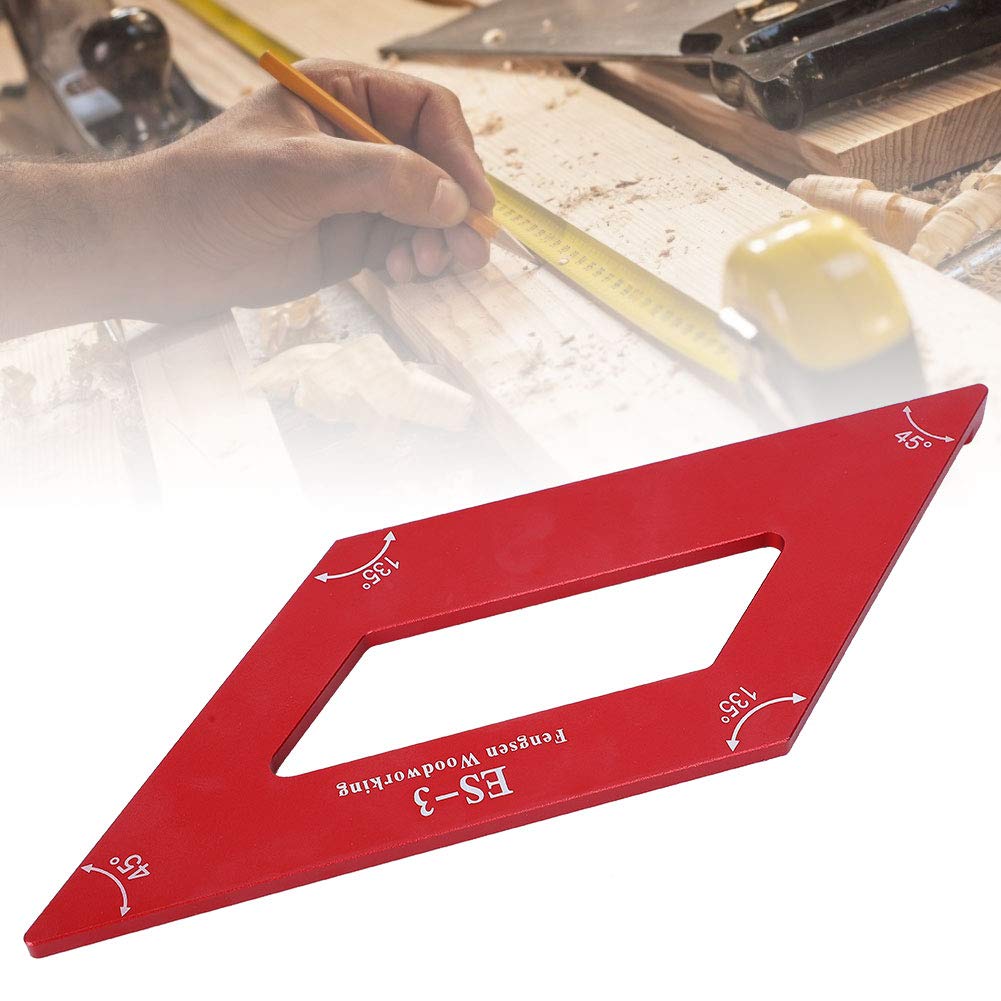 Garosa 45/135 Degree Mitre Angle Measuring Ruler - Aluminum Alloy Woodworking Template Tool for Precise Marking & Scribing | Perfect for Carpentry, DIY Projects & Furniture Making