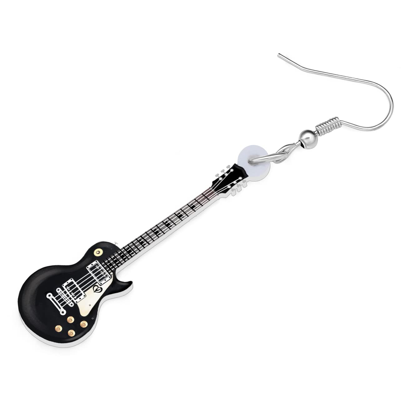 DUOWEI Acrylic Cute Music Bass Electric Guitar Violin Earrings - Rockstar Dangle Jewelry Charms for Women | Perfect Gift for Musicians, Music Lovers & Concert Goers