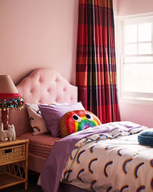 Kip & Co Rainbow Love Organic Cotton Quilt Cover Set - Soft & Breathable Bedding for Kids & Adults - Perfect for Nursery, Guest Room & Cozy Home Decor
