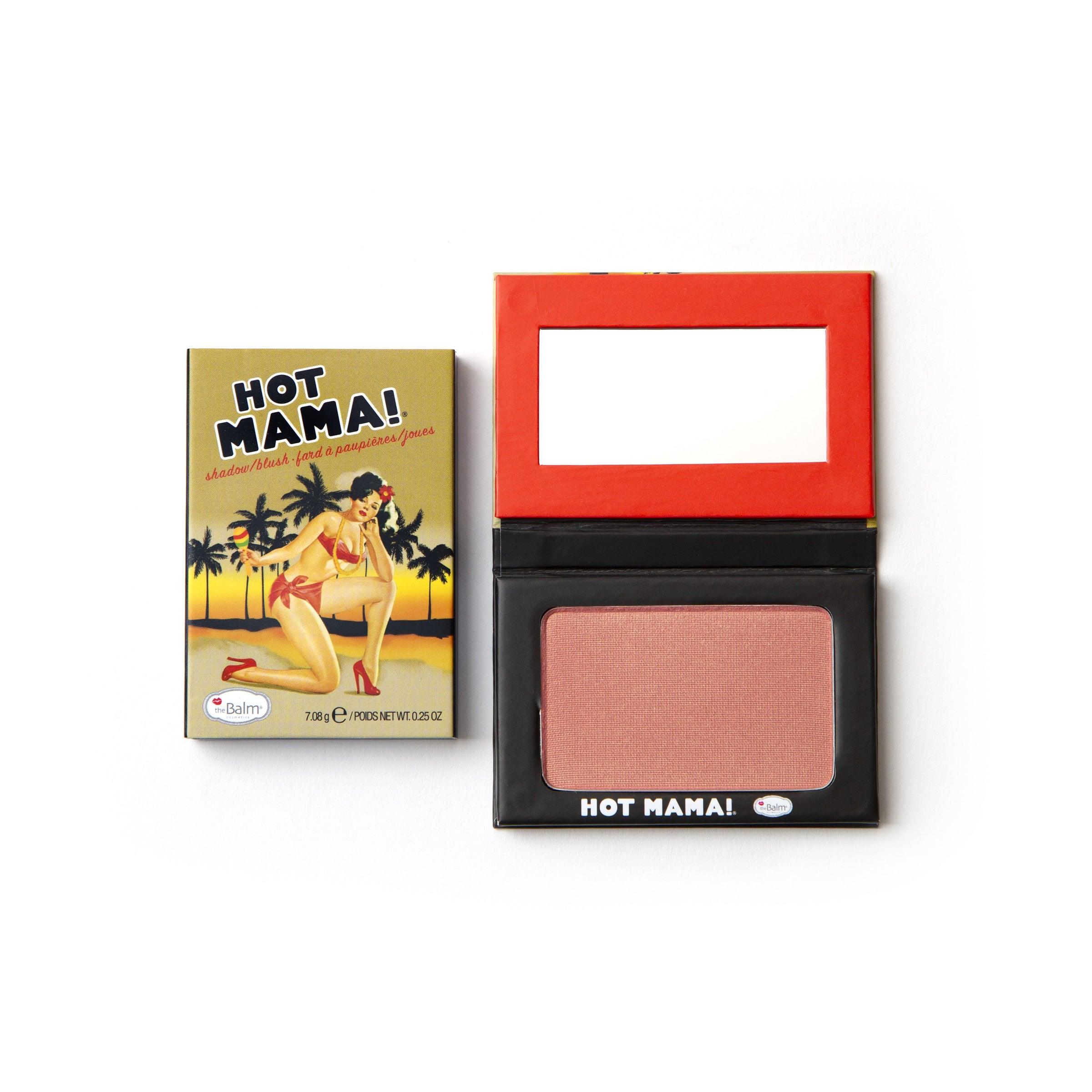 The Balm Hot Mama Blush & Shadow - Long-Lasting Matte Powder for Cheeks & Eyes | Perfect for Day to Night Makeup Looks