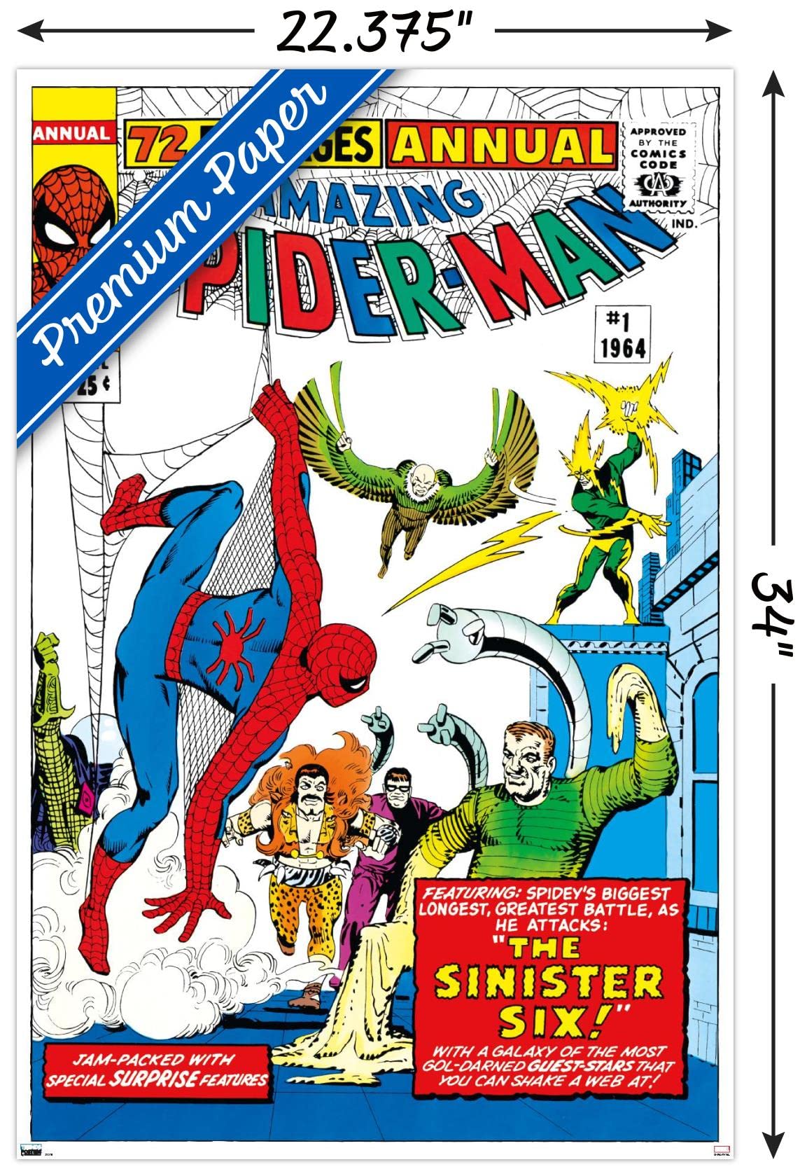 Trends International Marvel Comics The Sinister Six - Amazing Spider-Man Annual #1 Premium Wall Poster 34