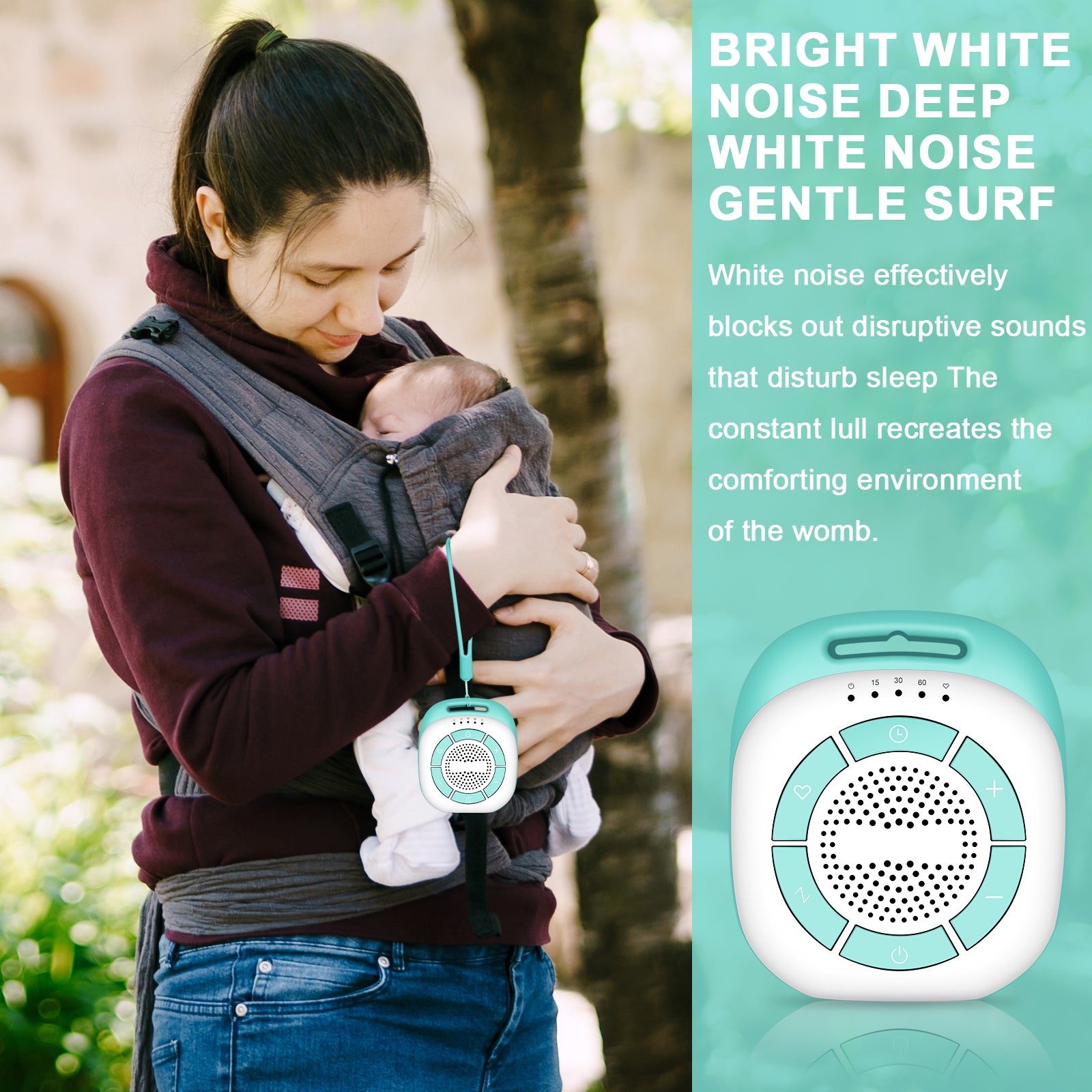 Wetene Mini White Noise Machine for Adults & Babies - Portable Sleep Sound Therapy for Travel, Office & Home Use - Perfect for Deep Sleep & Relaxation Worldwide