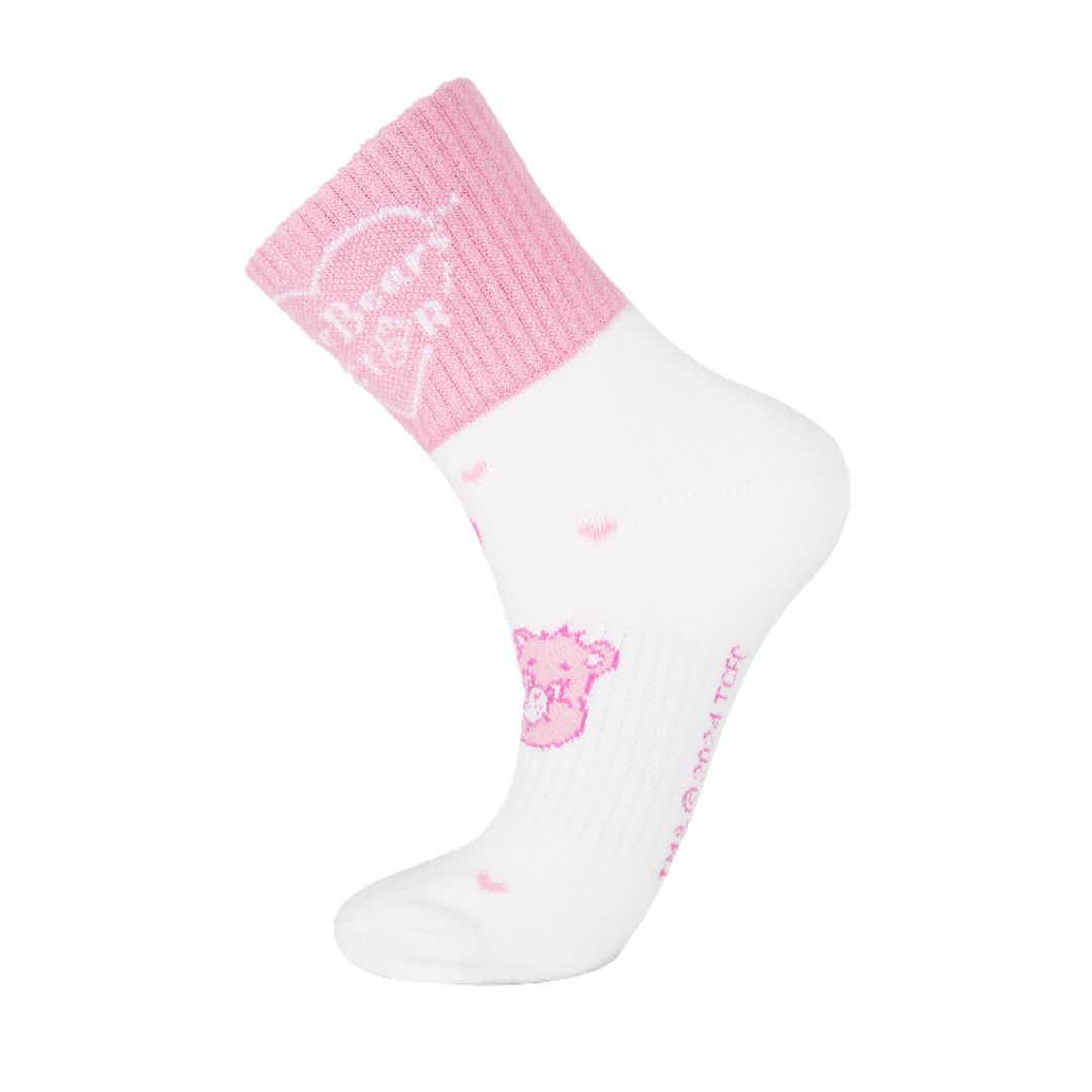 Victor X Care Bears SK4509CBC Sport Quarter Socks - Cute Cartoon Athletic Socks for Women & Girls - Perfect for Running, Gym, and Casual Wear