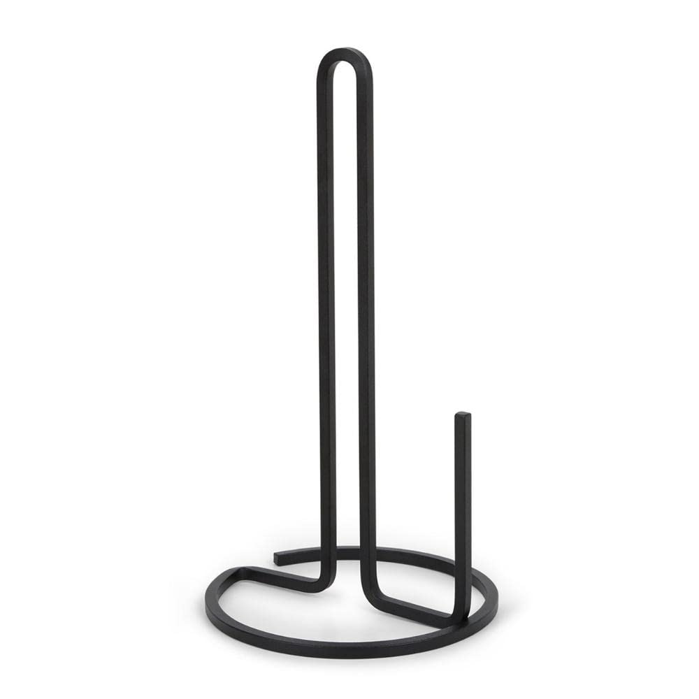 Umbra Squire Metal Paper Towel Holder Stand - Stylish Kitchen & Bathroom Countertop Dispenser in Black | Perfect for Home, Office & Restaurant Use