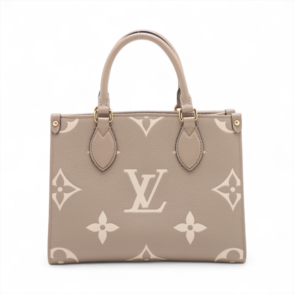 Louis Vuitton Bicolor Monogram Empreinte On the Go PM Handbag - Dove & Cream Crossbody Tote (Preorder) | Stylish Designer Purse for Work, Travel & Everyday Luxury