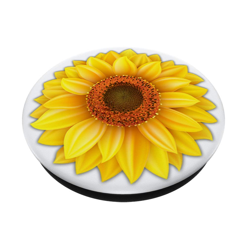 Sunflower PopSockets PopGrip - Interchangeable Phone & Tablet Stand with Collapsible Kickstand | Perfect for Hands-Free Viewing, Selfies, and Secure Grip While Traveling