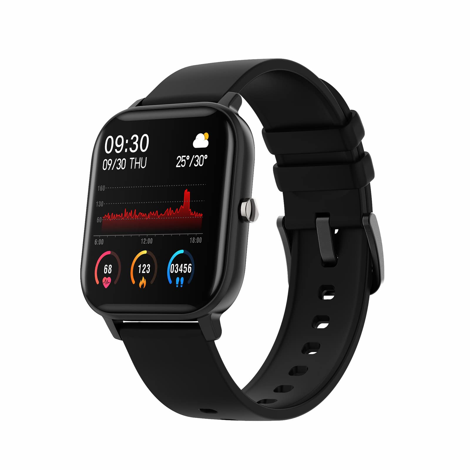 Loinrodi Smart Watch for Android & iOS - Heart Rate, Step Counter, Sleep Tracker - Fitness & Daily Use