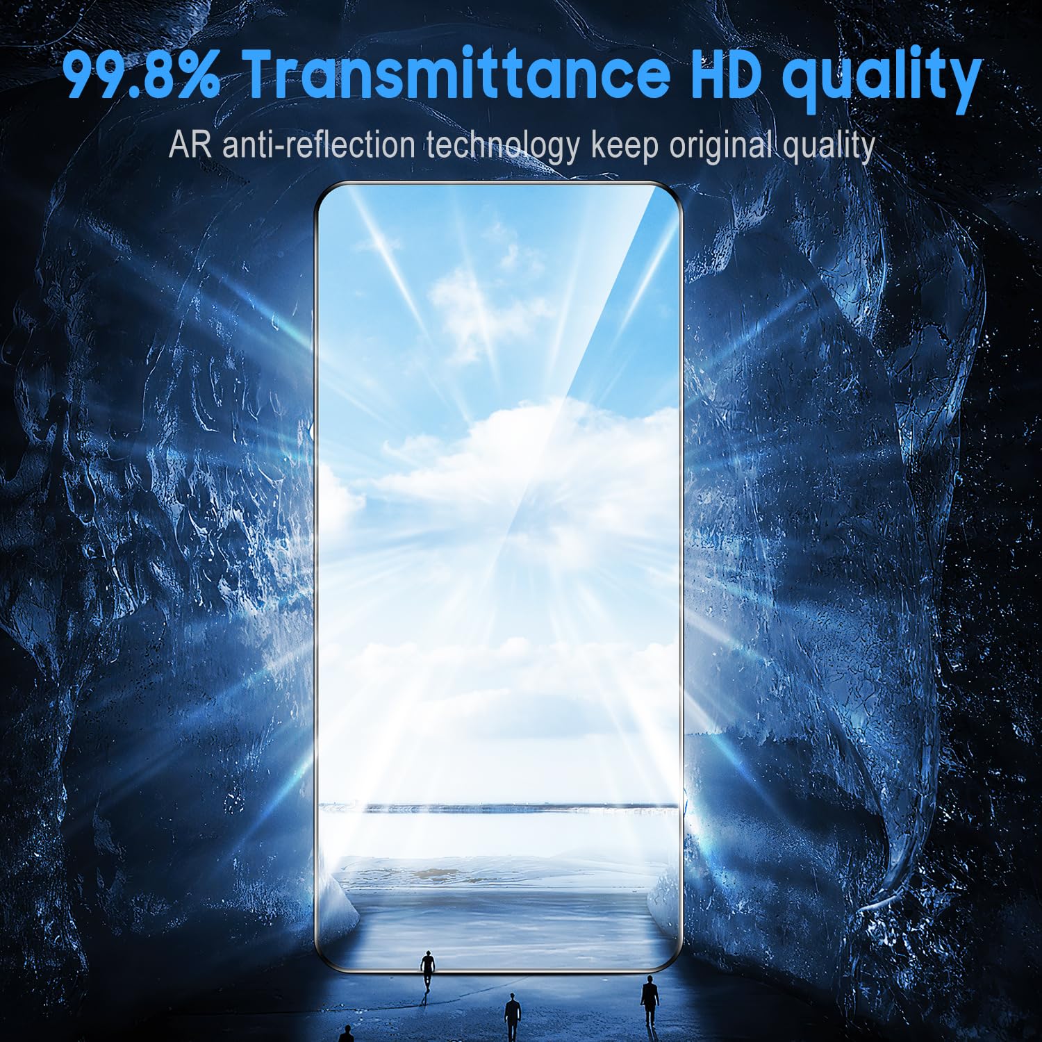 Samsung Galaxy S22 Screen Protector - 2 Pack, Unbreakable with Ultrasonic Fingerprint & Auto-Alignment for Perfect Fit - Home & Office Use