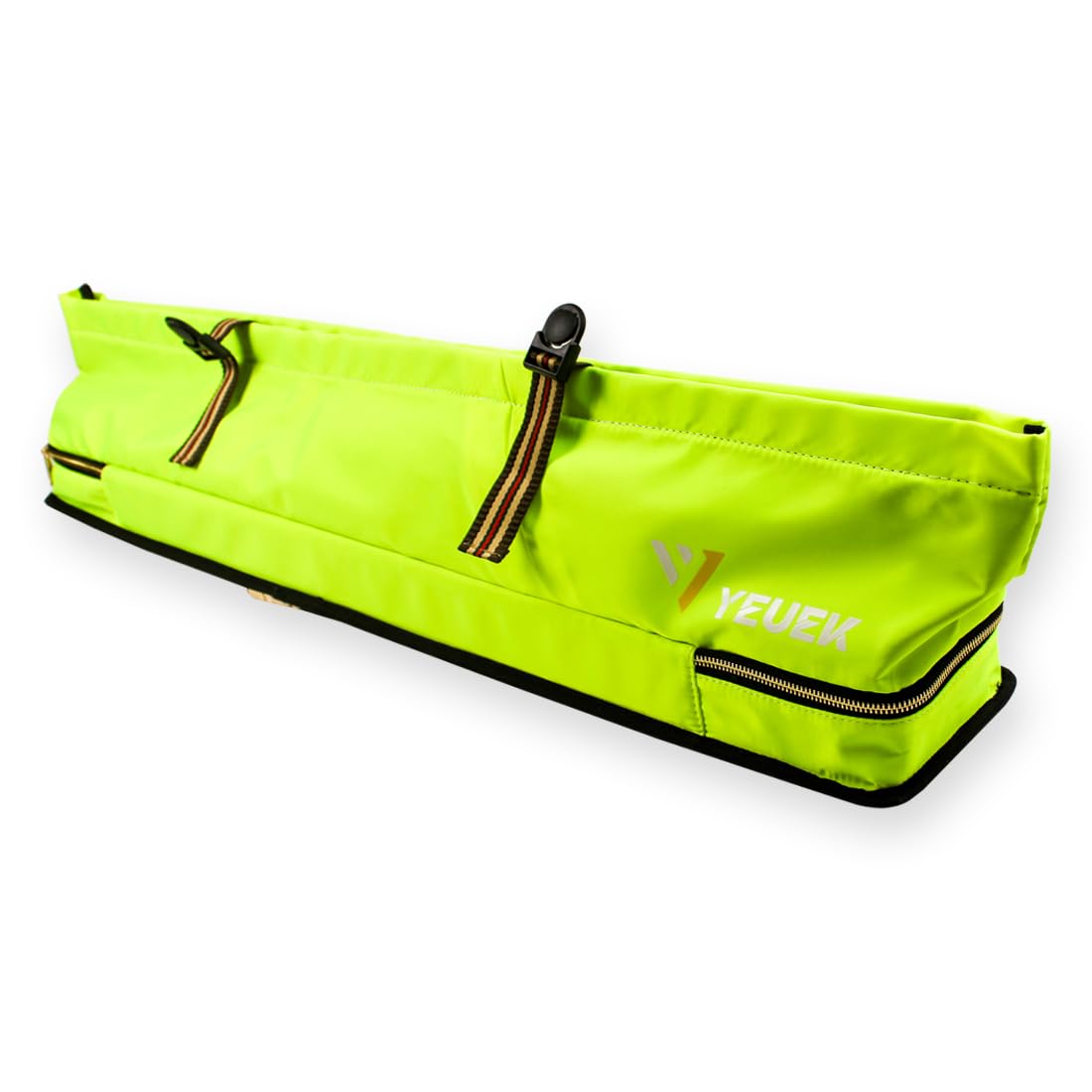 Premium Fluorescent Pool Cue Hard Case - Holds 3 Cue Butts & 4 Shafts with Large Zippered Accessory Pockets & Adjustable Shoulder Strap | Durable Protection for Billiards, Pool Halls, Tournaments & Travel