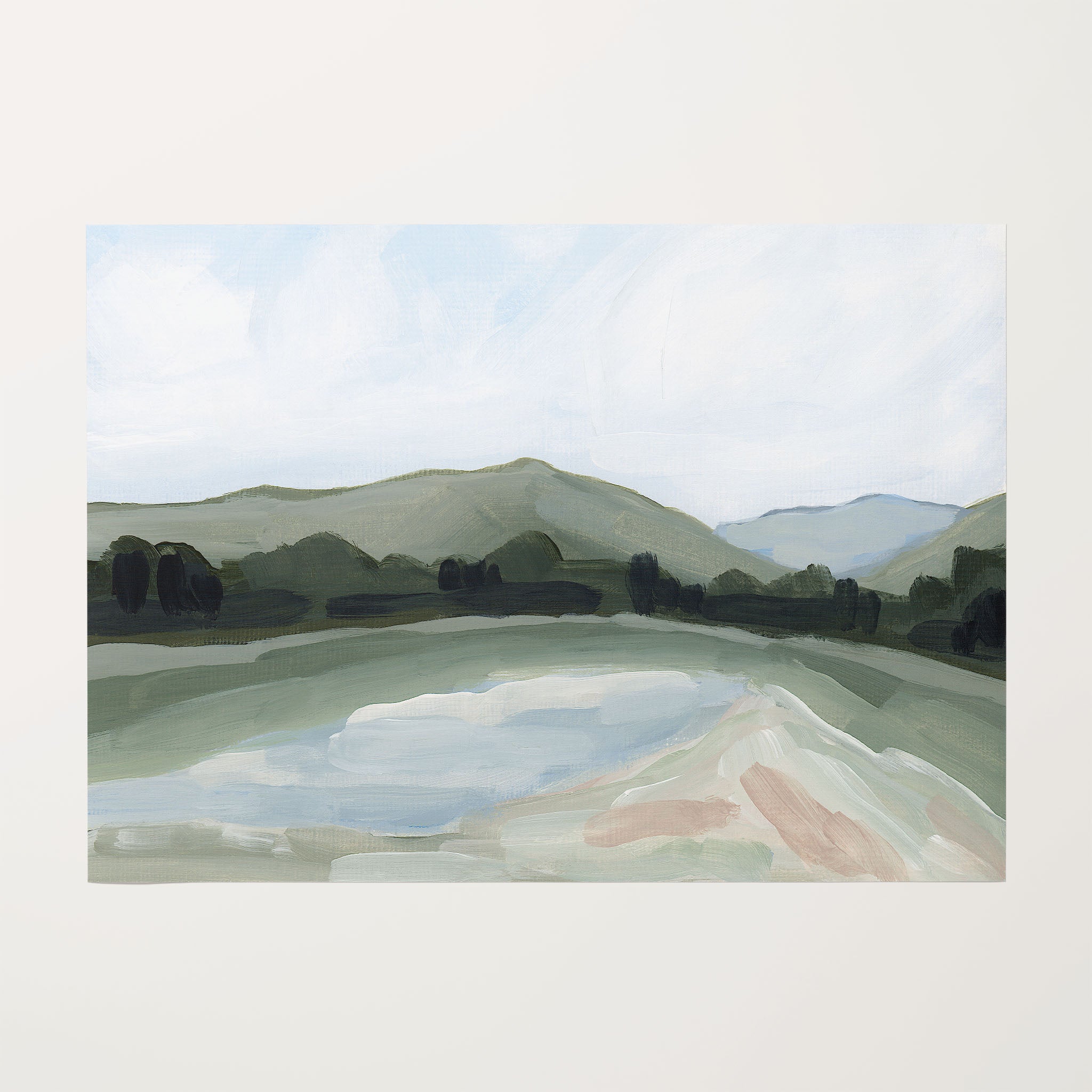 Crossing the Water Art Print - Beautiful Landscape Wall Decor for Living Room, Bedroom & Office - Perfect Gift for Home Decor