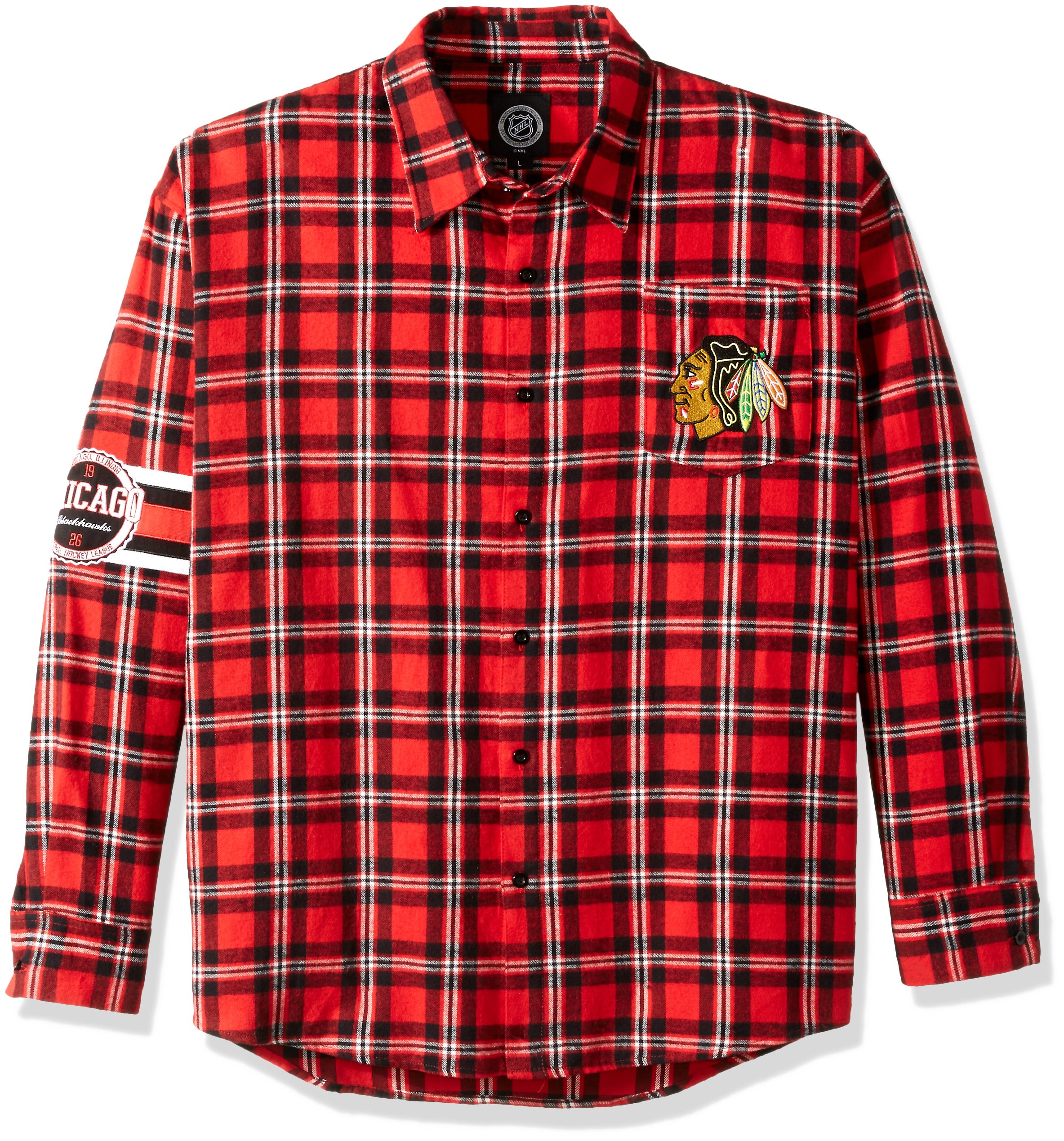FOCO NHL Anaheim Ducks Men's Wordmark Flannel Shirt - Official Licensed NHL Apparel for Hockey Fans - Perfect for Game Day, Tailgating & Casual Wear