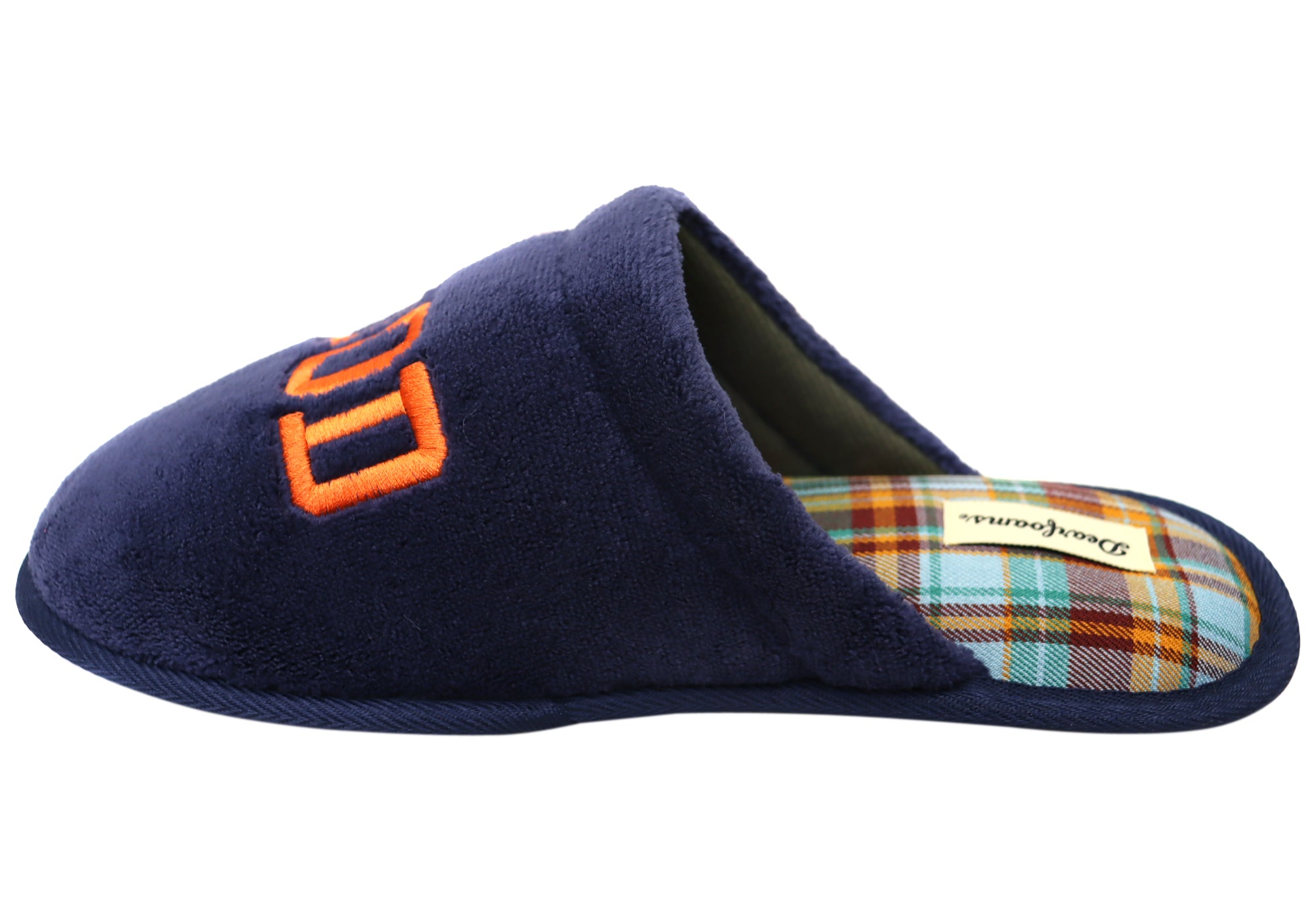 Dearfoams Men's Comfortable Terry Cloth Scuff Slippers - Cozy House Shoes for Indoor Relaxation & Lounging