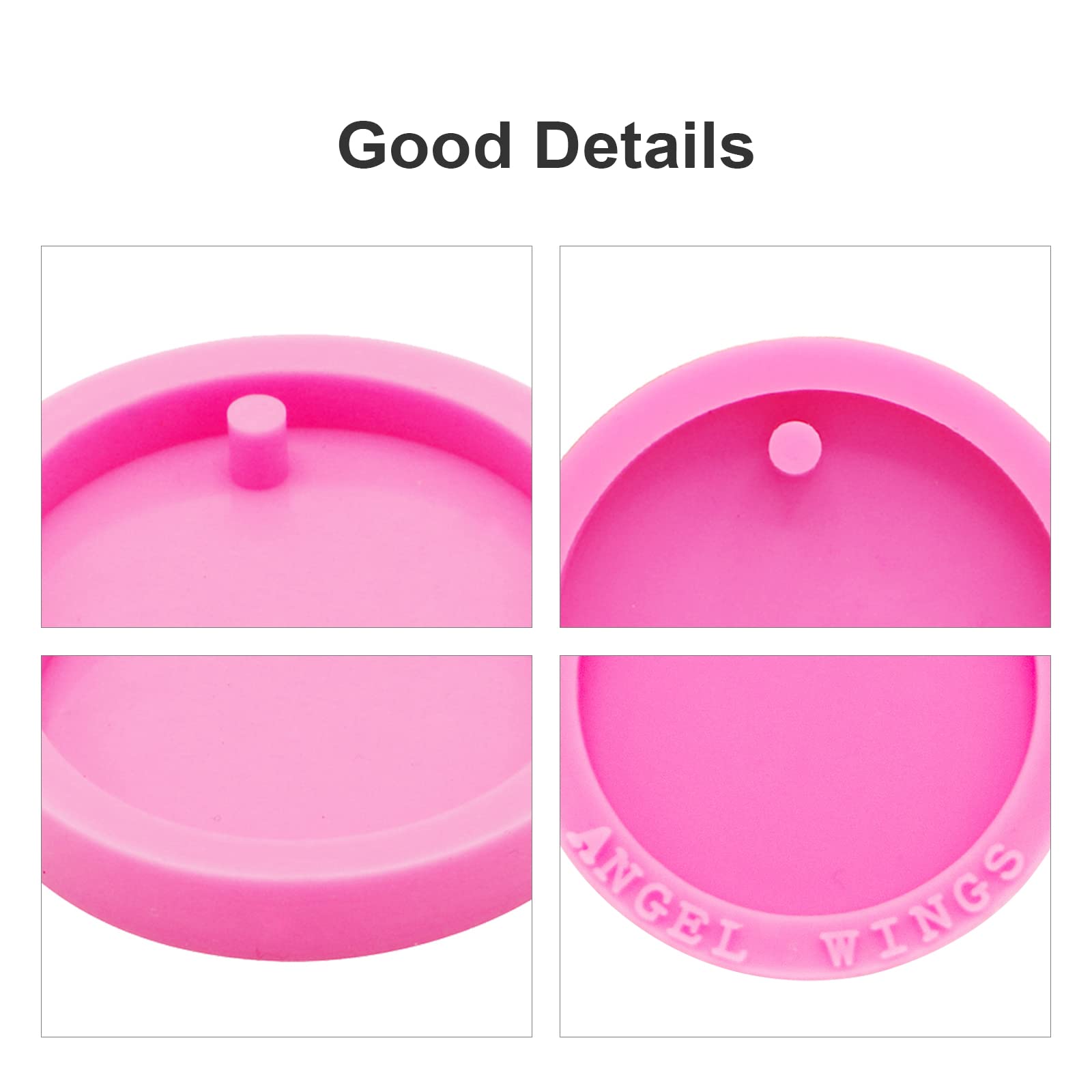 66Pcs Epoxy Resin Molds Kit - 6 Round Silicone Molds for DIY Jewelry Making, Keychains, Necklaces & Backpack Charms - Resin Casting Molds for Polymer Clay & Epoxy Crafts - Perfect for Gifts, Home Decor & Handmade Accessories