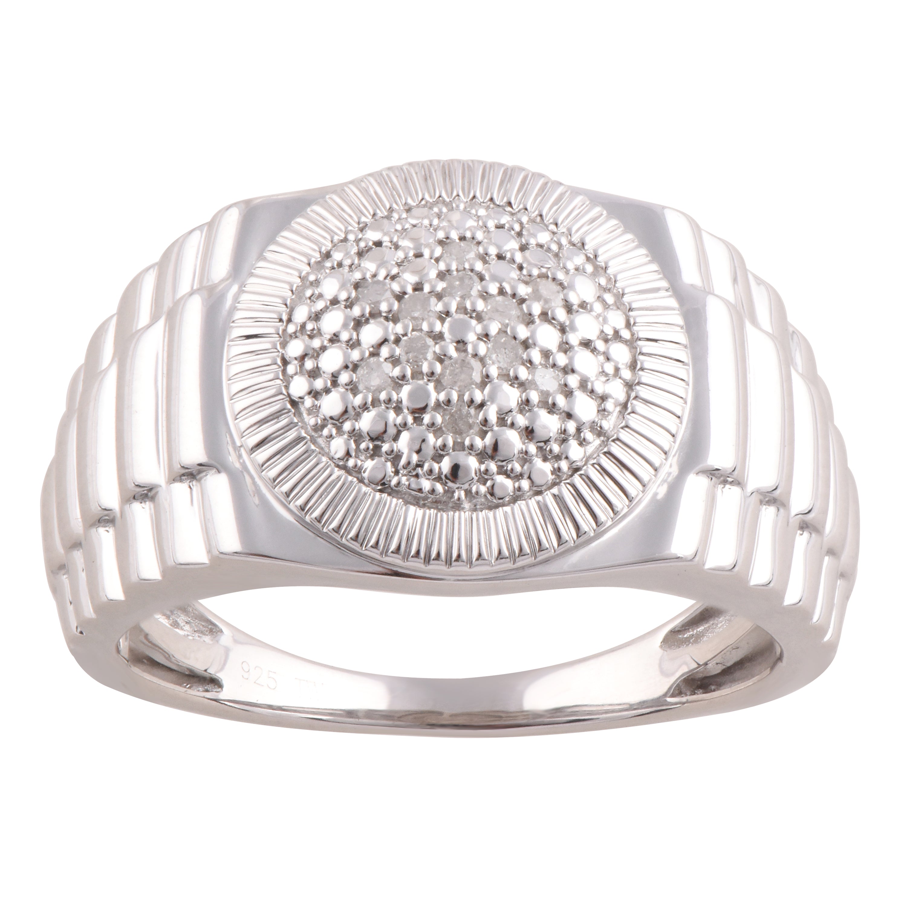 12-Piece Brilliant Cut Diamond Men's Sterling Silver Ring Set - Perfect for Weddings, Anniversaries & Special Occasions