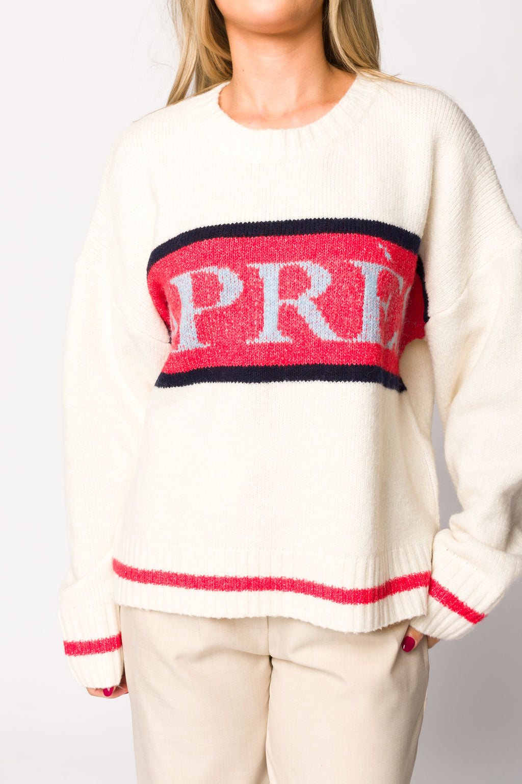 Apres Cream Pullover Sweater for Women - Soft Knit Casual Winter Top | Perfect for Office, Date Night & Cozy Fall Outfits