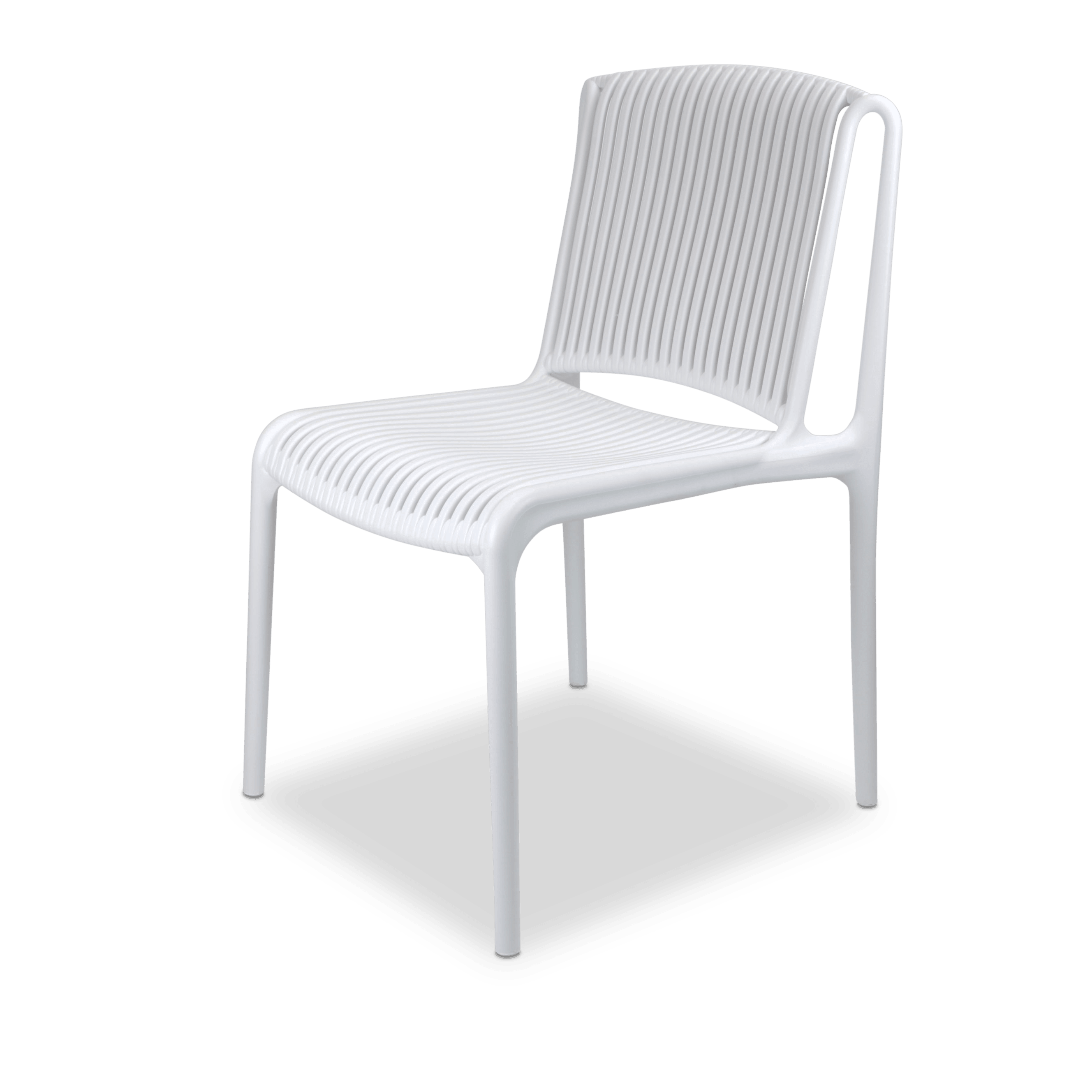 Amalfi Square 5-Piece Outdoor Dining Set with UV-Resistant Plastic Chairs in Arctic White - Perfect for Patio, Garden, and Backyard Entertaining