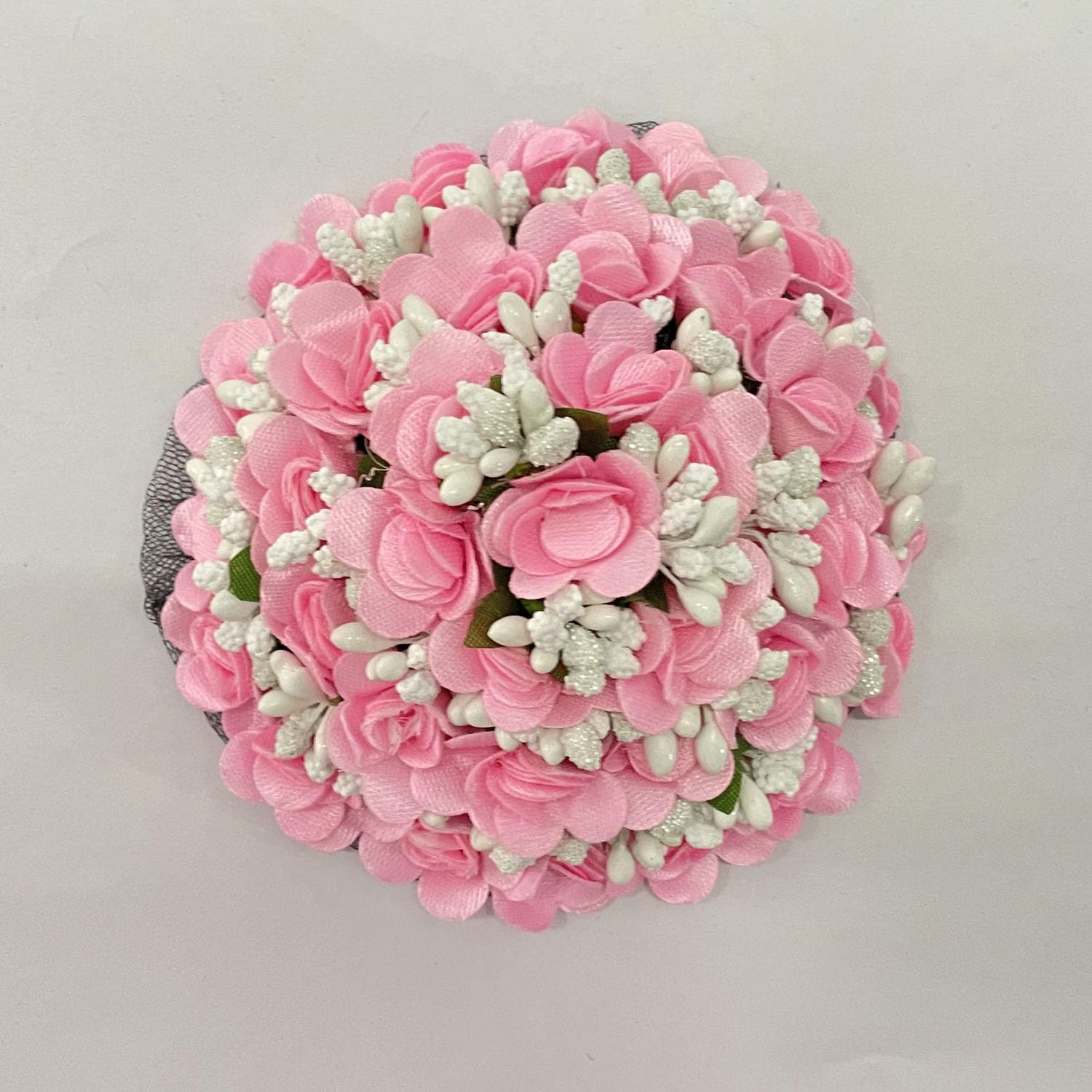 GuruEmbelish Bridal Bun Juda Gajra Maker - Pink Floral Hair Accessories for Women & Girls | Perfect for Weddings, Parties & Special Occasions