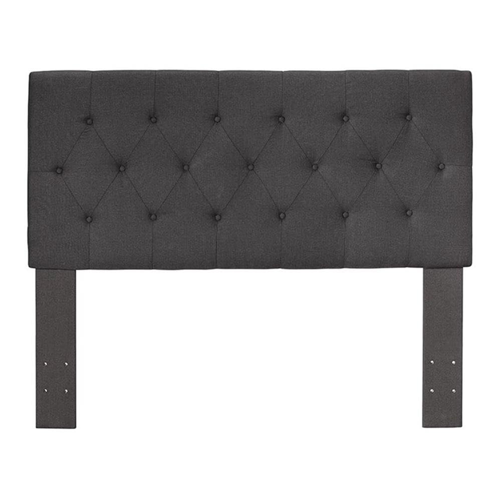 Furniture of America Warscher Gray Fabric Tufted Headboard for Full/Queen Bed - Elegant Bedroom Decor for Modern & Traditional Homes