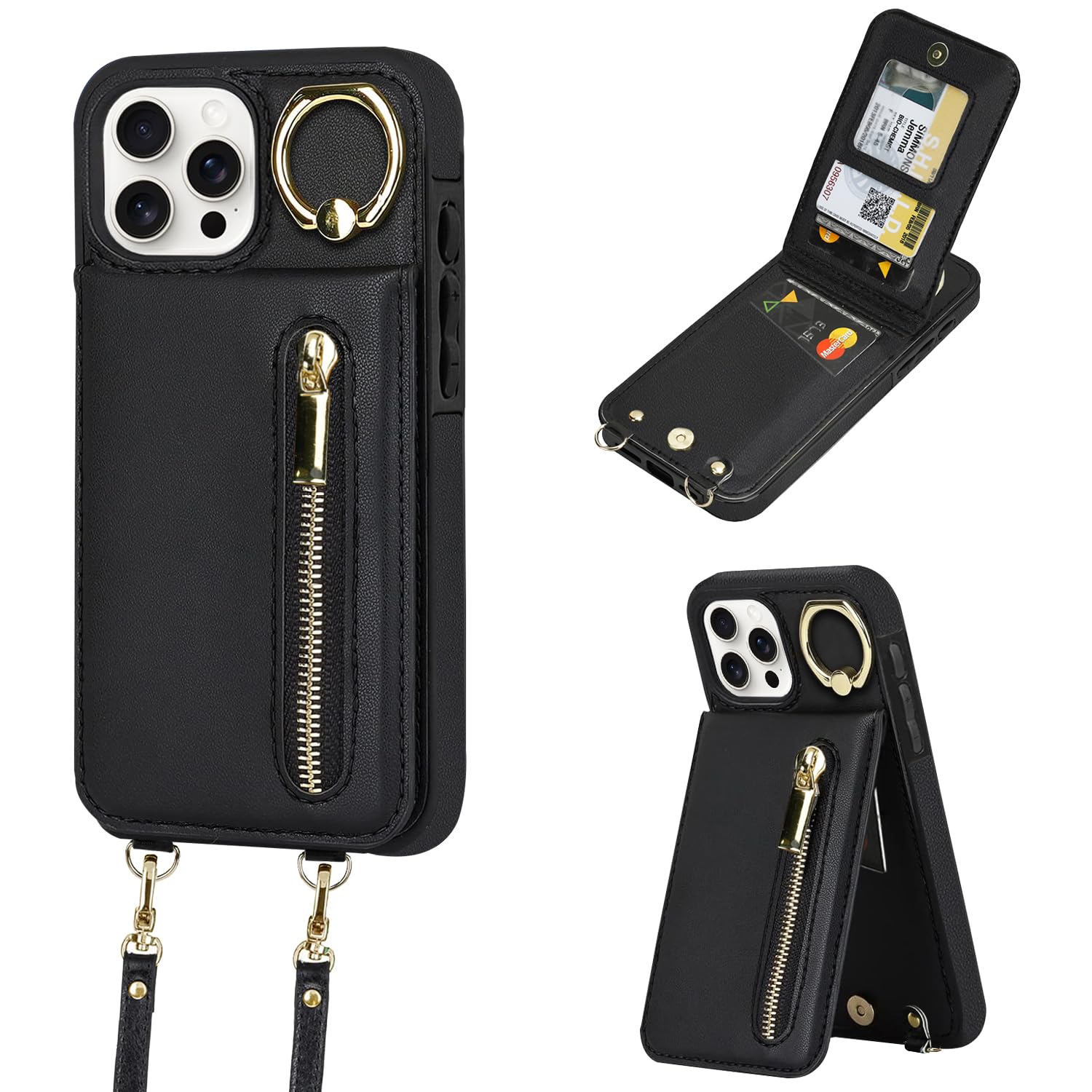 uCOLOR Premium Leather Wallet Case for iPhone 15 Pro Max 6.7
