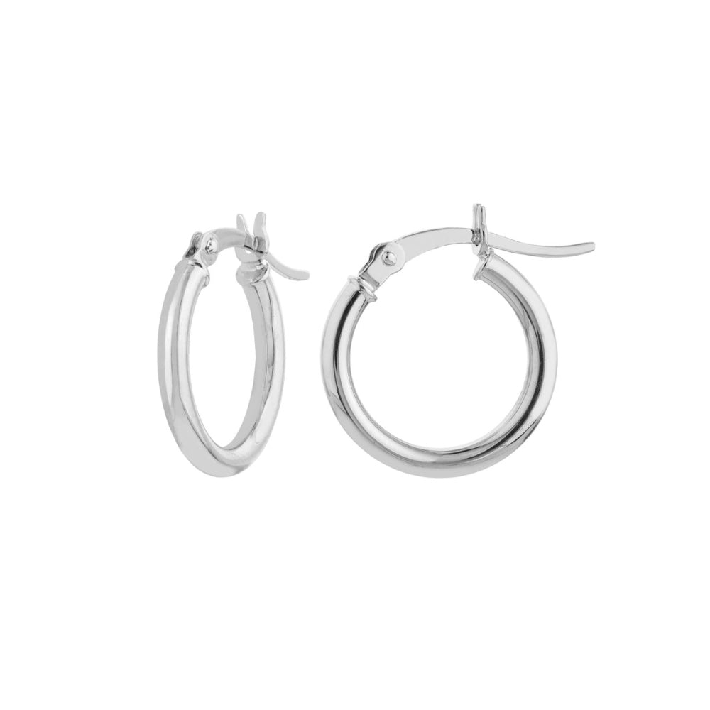 14K Gold Polished Hoop Earrings for Women - Classic Round Huggie Earrings for Everyday Wear, Gift, Wedding & Party Jewelry