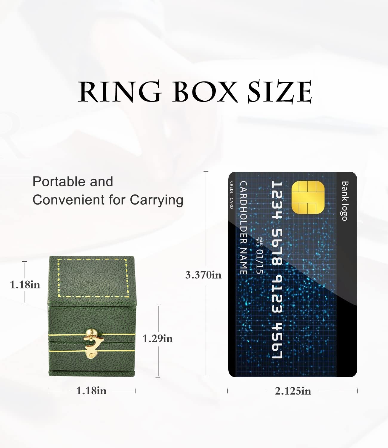 TAIMY Antique Victorian Style Engagement Ring Box - Handcrafted Mini Jewelry Keepsake Box, Square Blue Dresser Tabletop Decor for Bedroom, Wedding Proposal, Gift Giving & Special Occasions