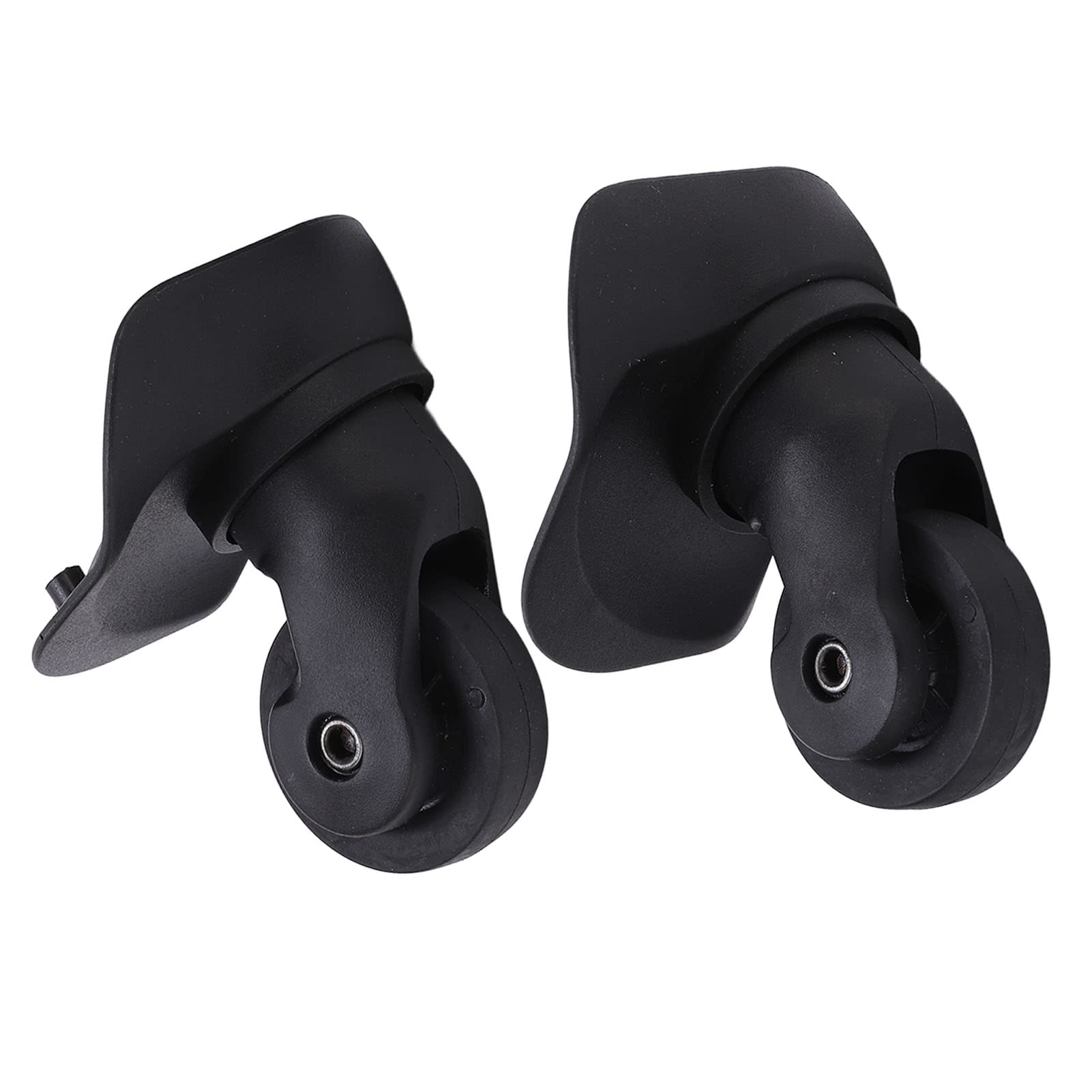 A23 Small Black Luggage Wheels - Silent & Smooth Swivel Casters - PP + PET Material - Easy Installation with Complete Screws Set (2-Pack) - Perfect for Suitcases, Travel Bags & Carry-Ons