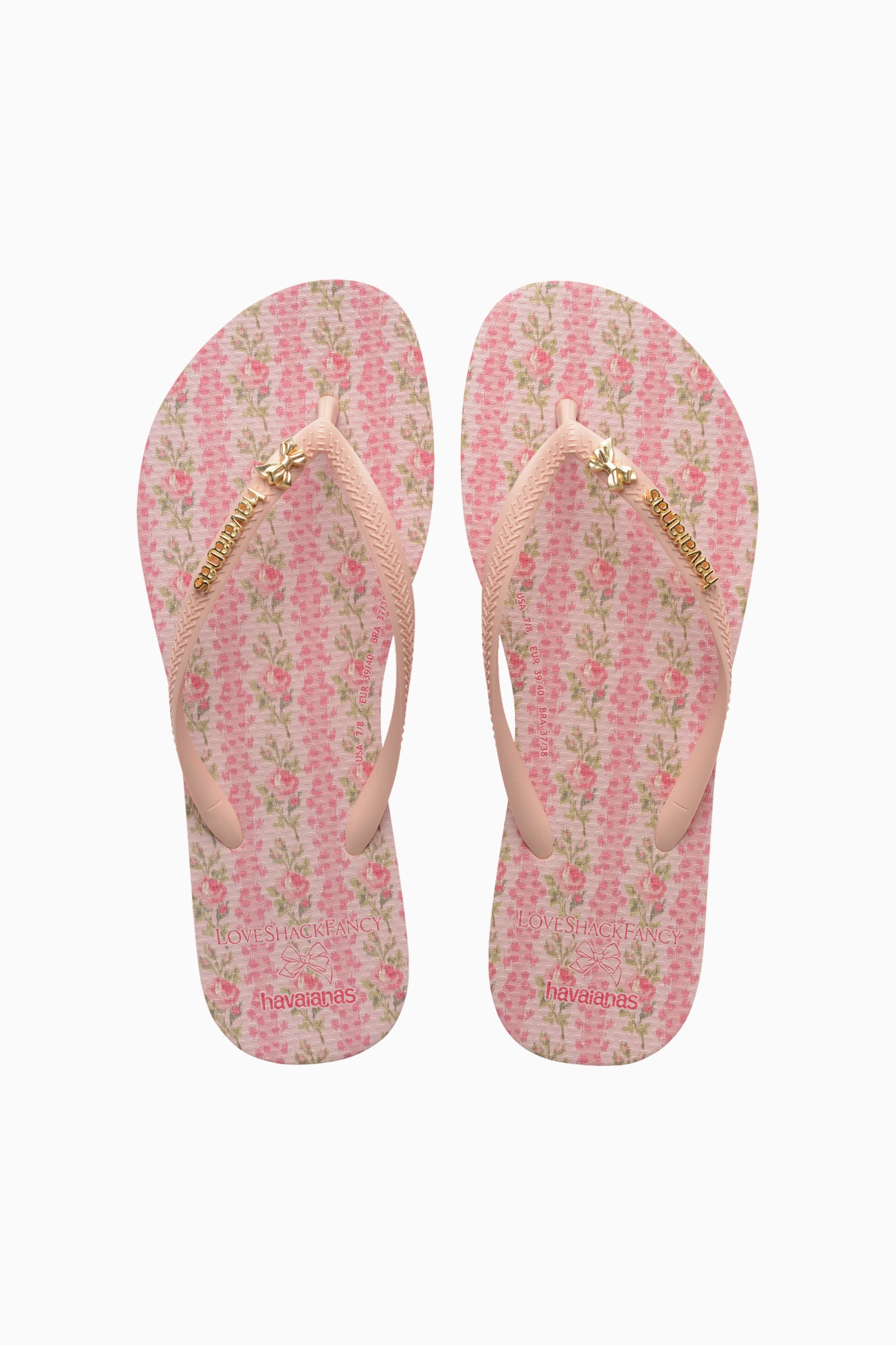 LoveShackFancy x Havaianas Women's Strawberry Macaroon Slim Flip Flops - Comfortable Summer Sandals for Beach, Pool & Vacation Outfits