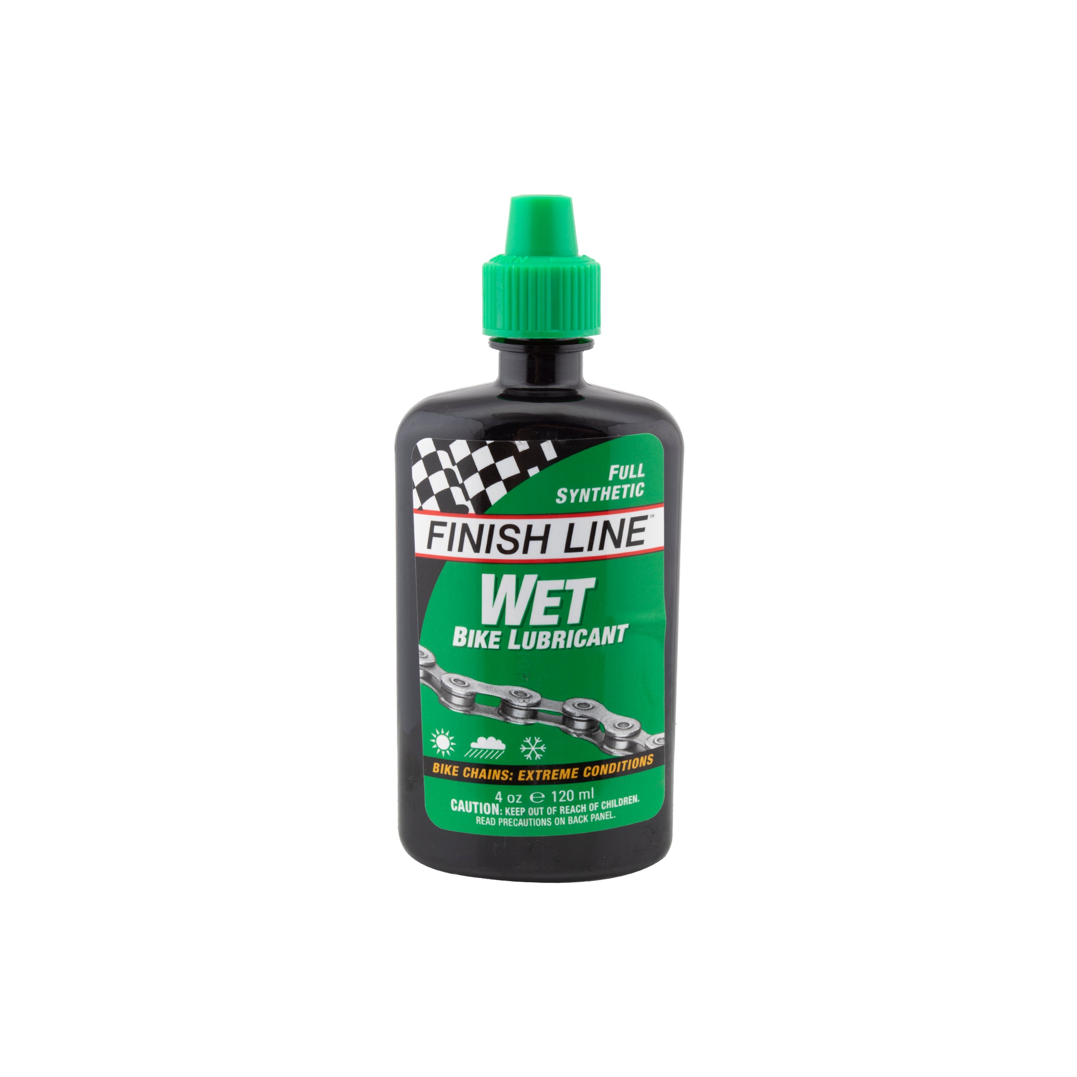 Finish Line Wet Chain Lube - Premium Bicycle Chain Lubricant for All Weather Conditions | Ideal for Mountain Bikes, Road Bikes & Commuting in Rainy or Wet Environments