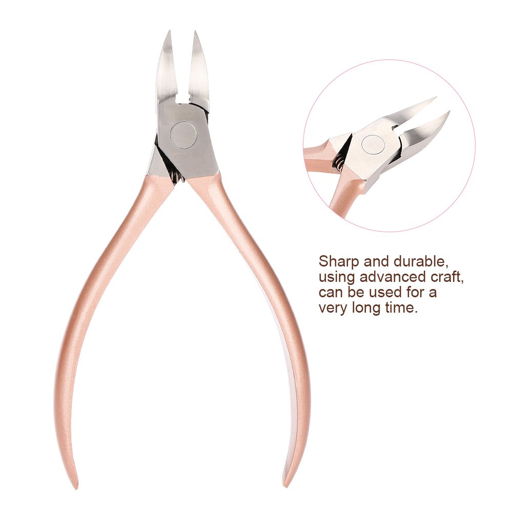 Professional Rose Gold Nail Scissors & Rhinestone Remover - Precision Manicure Tool for Home & Salon Use | Perfect for Nail Art Decorations, DIY Manicures & Pedicures