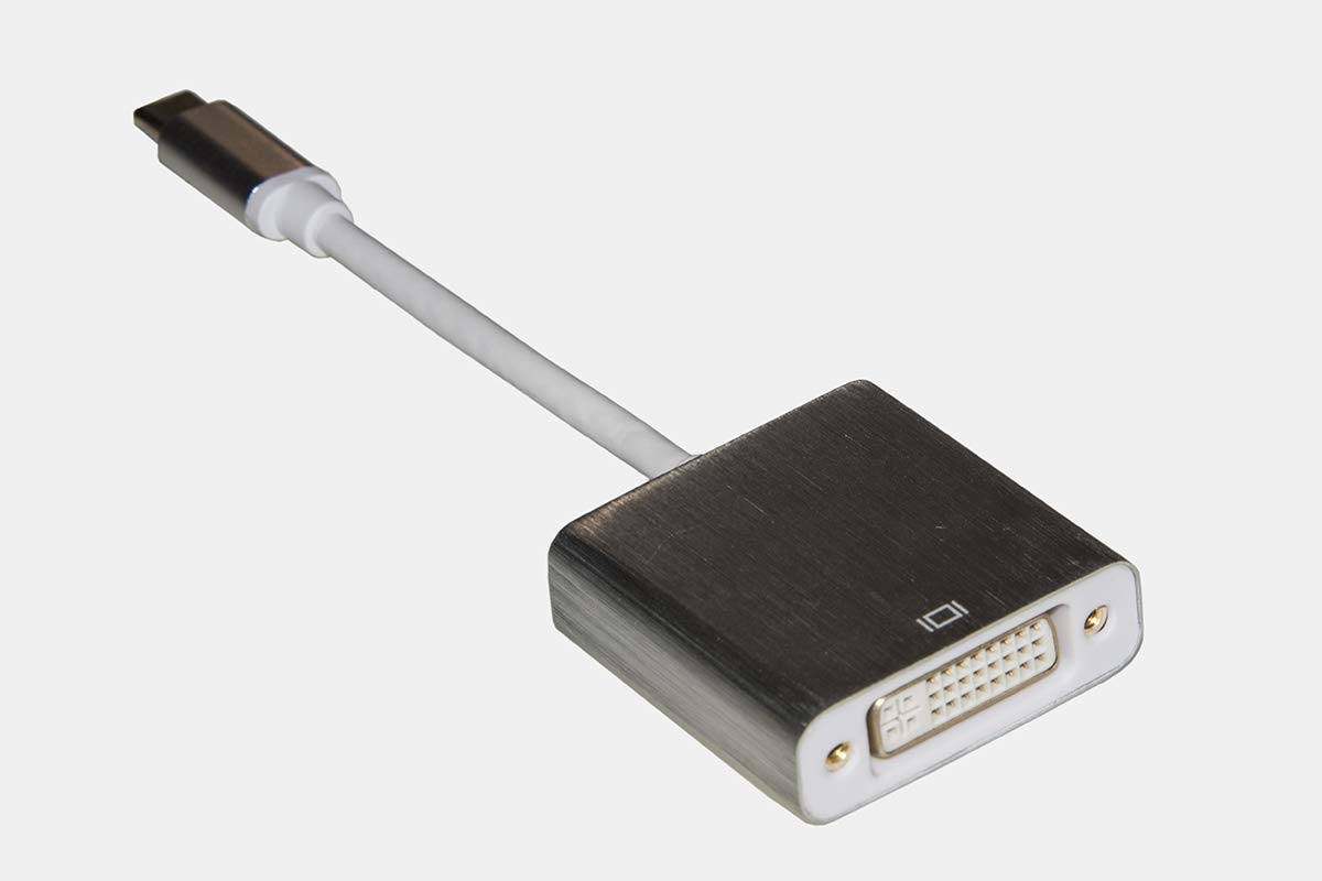 USB Type C to DVI Adapter - Male to Female Converter for MacBook, Laptop, Monitor, Projector & TV Connectivity