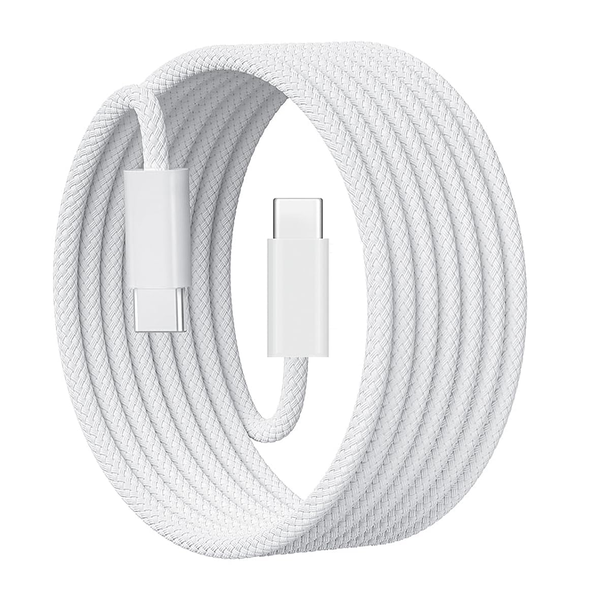 Premium Braided USB-C to USB-C Charging Cable for AirPods Pro 2nd Gen - Fast Charging Cord Compatible with iPhone 15, iPad, MacBook, TV Remote & More - Durable Woven Cable for Home, Office & Travel Use