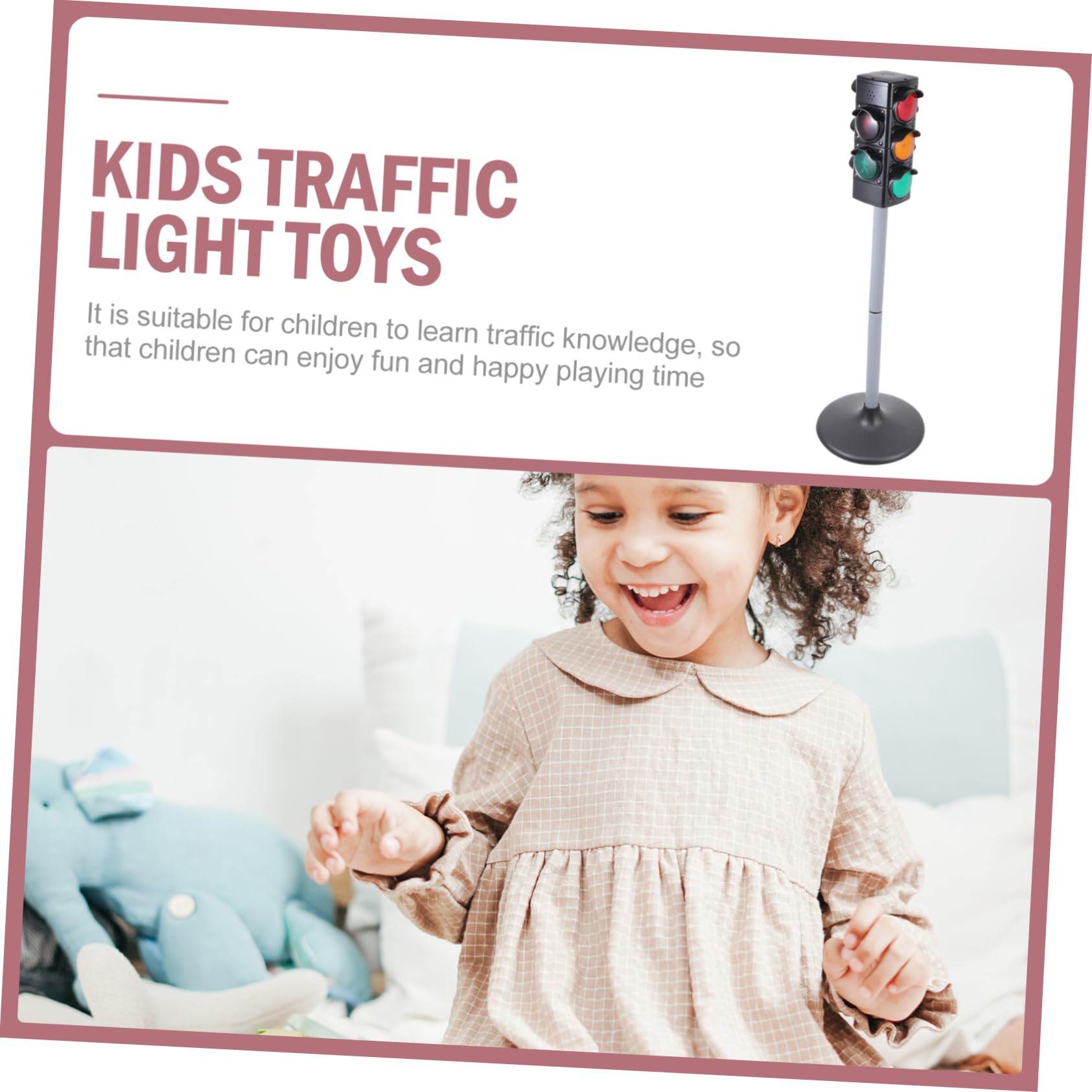ERINGOGO Mini Traffic Sign Toy Set - Road Construction Themed Playset with Traffic Lights, Crossing Signs & Educational ABS Plastic Puzzle for Kids | Perfect for Birthday Parties, Classroom Learning & Pretend Play