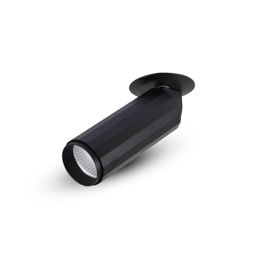 VONN Lighting Orbit Integrated LED Flush Mount Spotlight - 36° Beam Angle, Adjustable, ETL Certified, Black - Perfect for Kitchens, Hallways & Modern Home Lighting