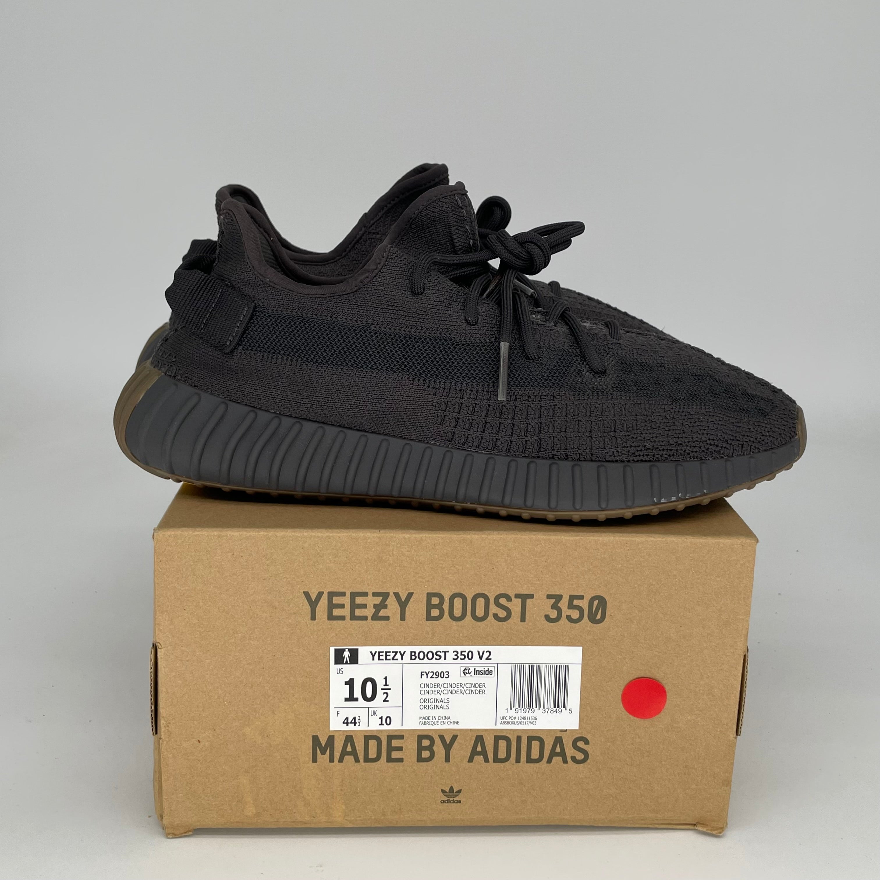 Adidas Yeezy 350 V2 Cinder Sneakers - Men's Size 10.5 (FY2903) | Boost Comfort for Running, Gym & Casual Wear