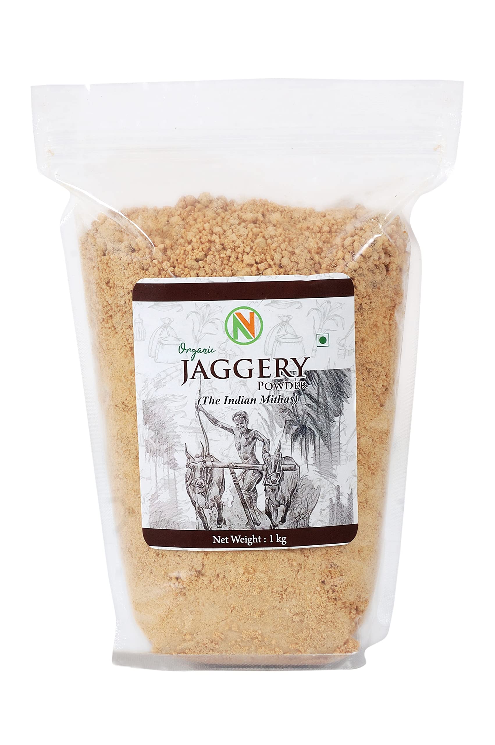 Organic Jaggery Powder 1kg - Pure, Natural, Unrefined, Chemical-Free Sweetener - Perfect for Baking, Tea, Coffee & Healthy Desserts